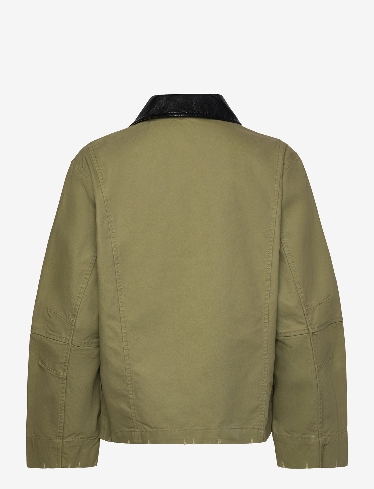 Mango - Cotton jacket with contrasting collar - vårjackor - beige - khaki - 1