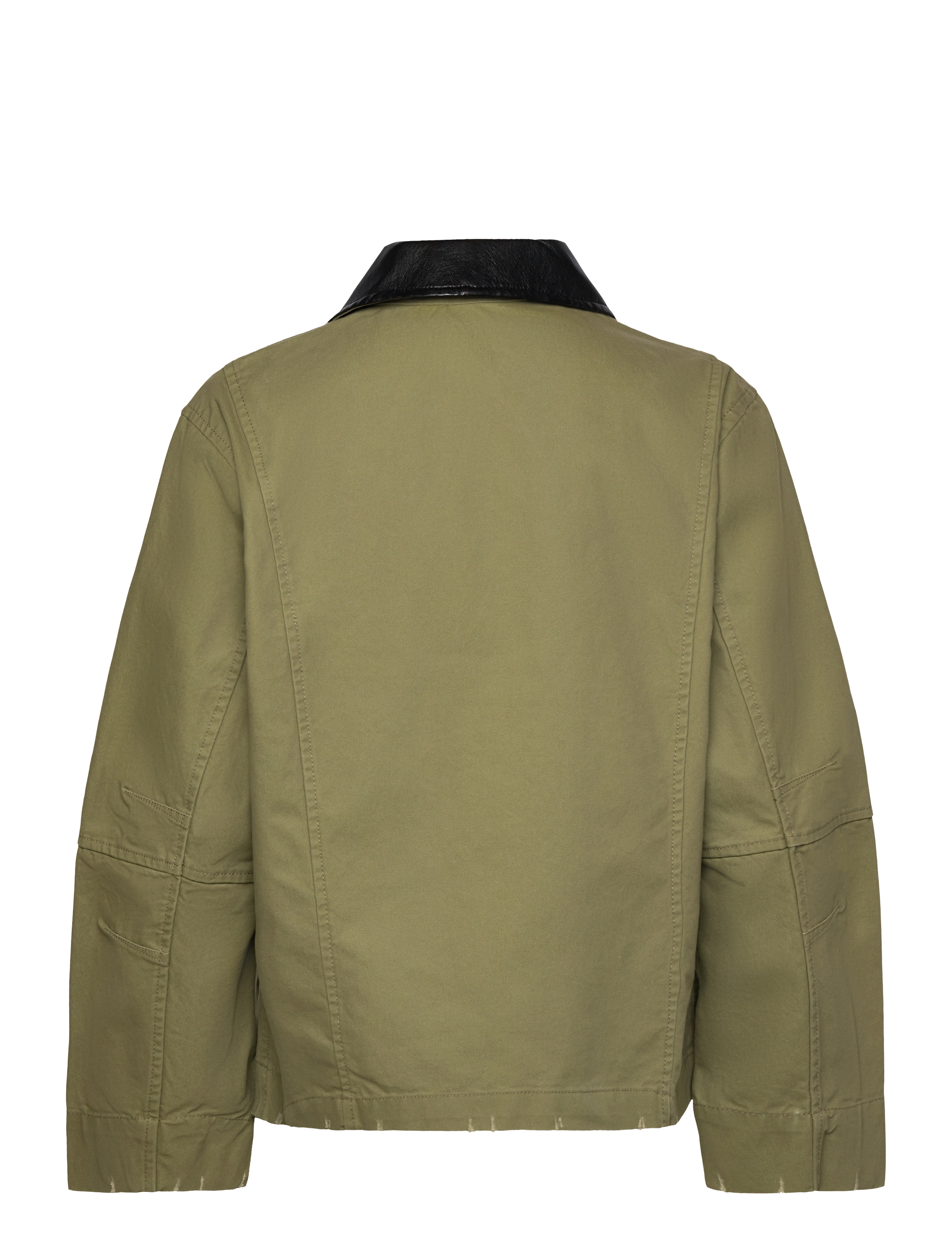 Mango - Cotton jacket with contrasting collar - frühlingsjacken - beige - khaki - 1