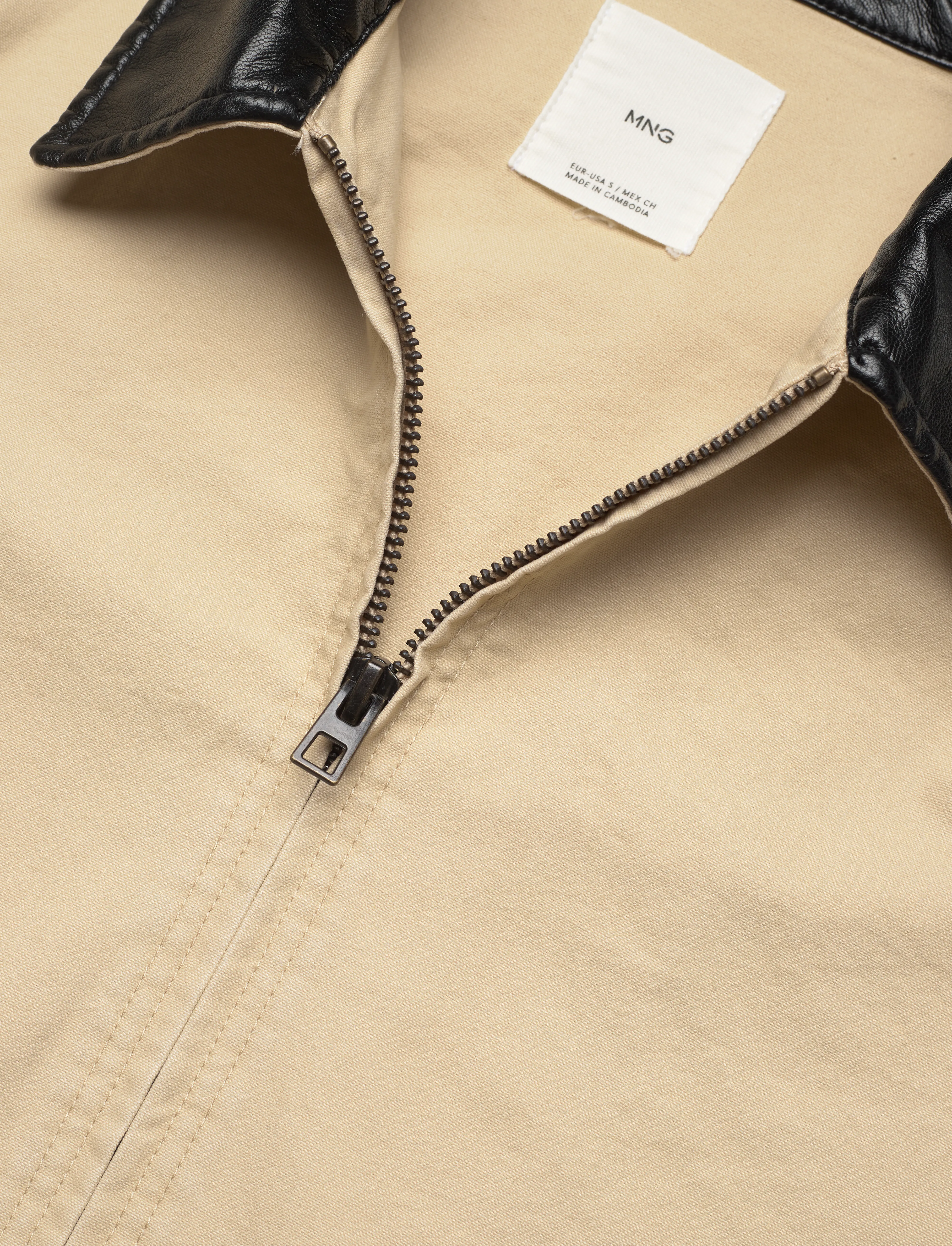 Mango - Cotton jacket with contrasting collar - frühlingsjacken - lt pastel grey - 3