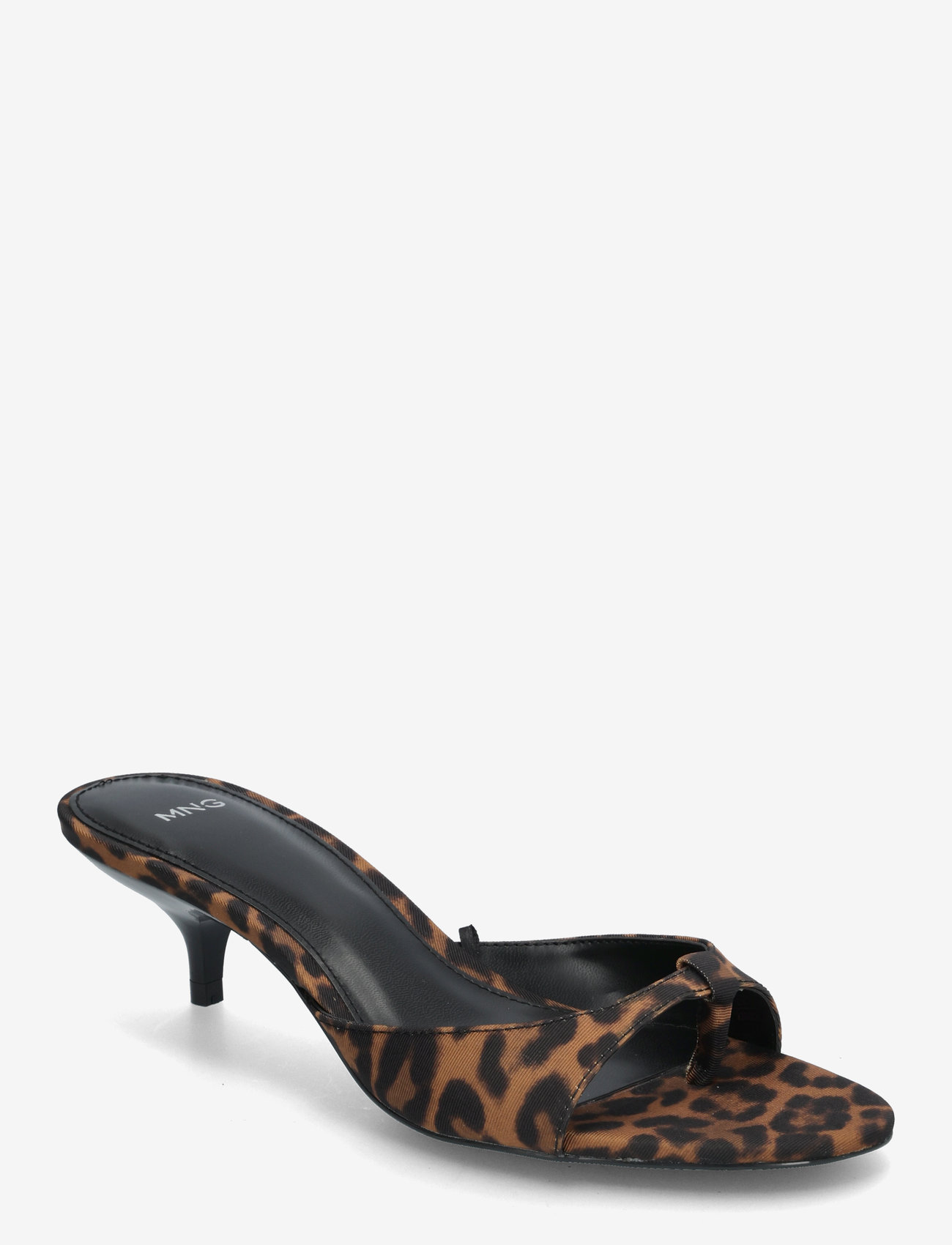 Mango - Animal-print kitten heel sandal - sandaletten - brown - 0
