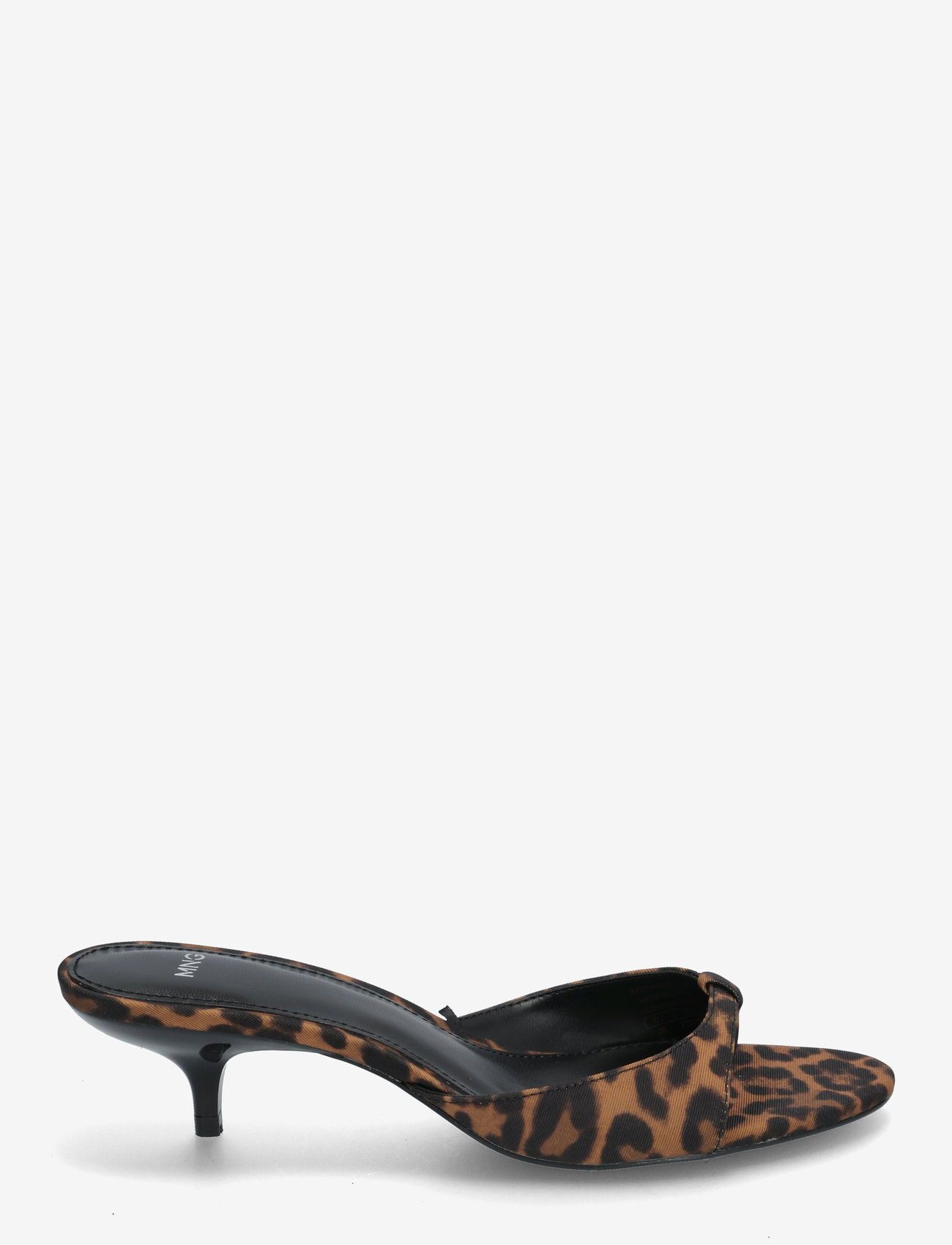Mango - Animal-print kitten heel sandal - sandaletten - brown - 1