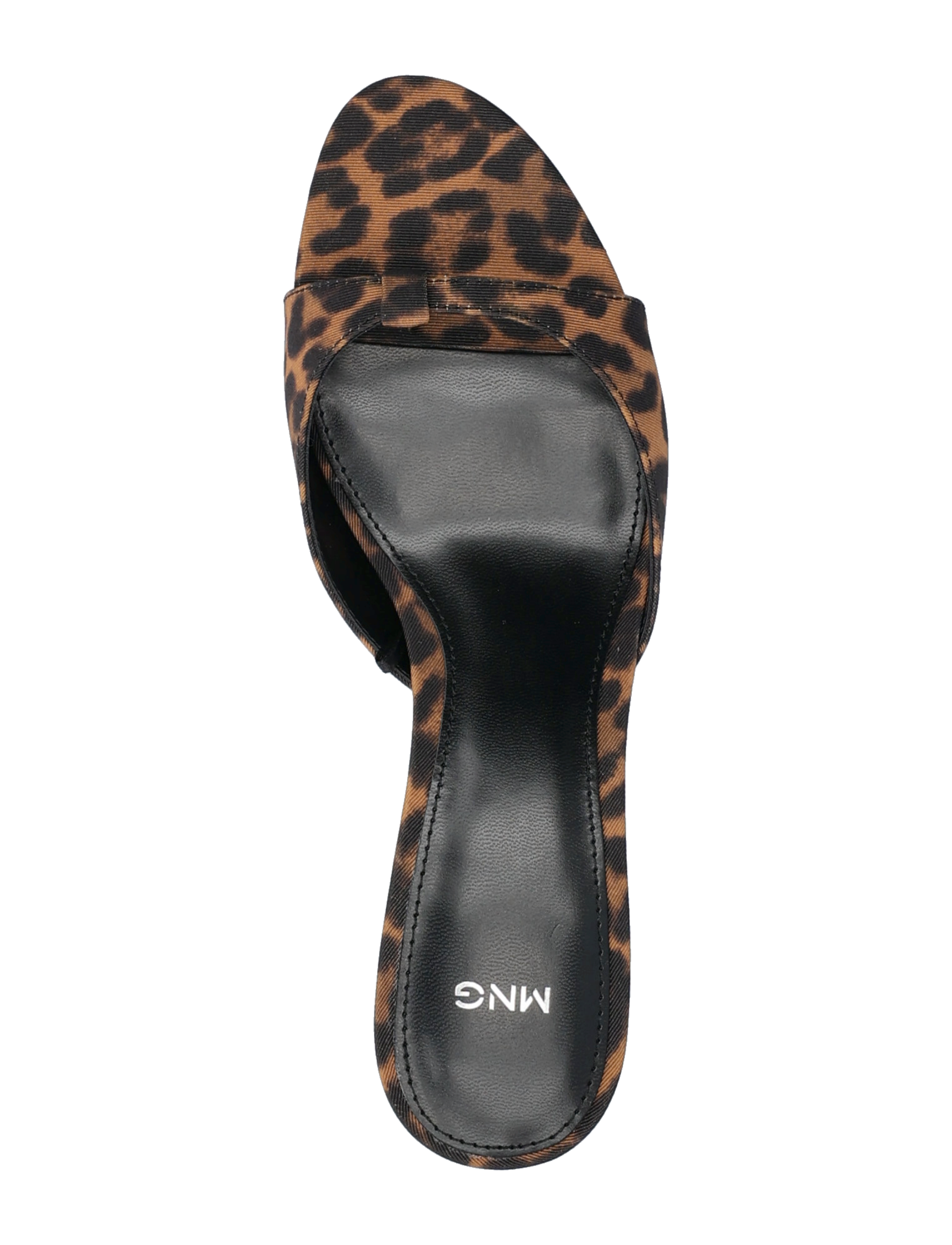 Mango - Animal-print kitten heel sandal - brown - 4