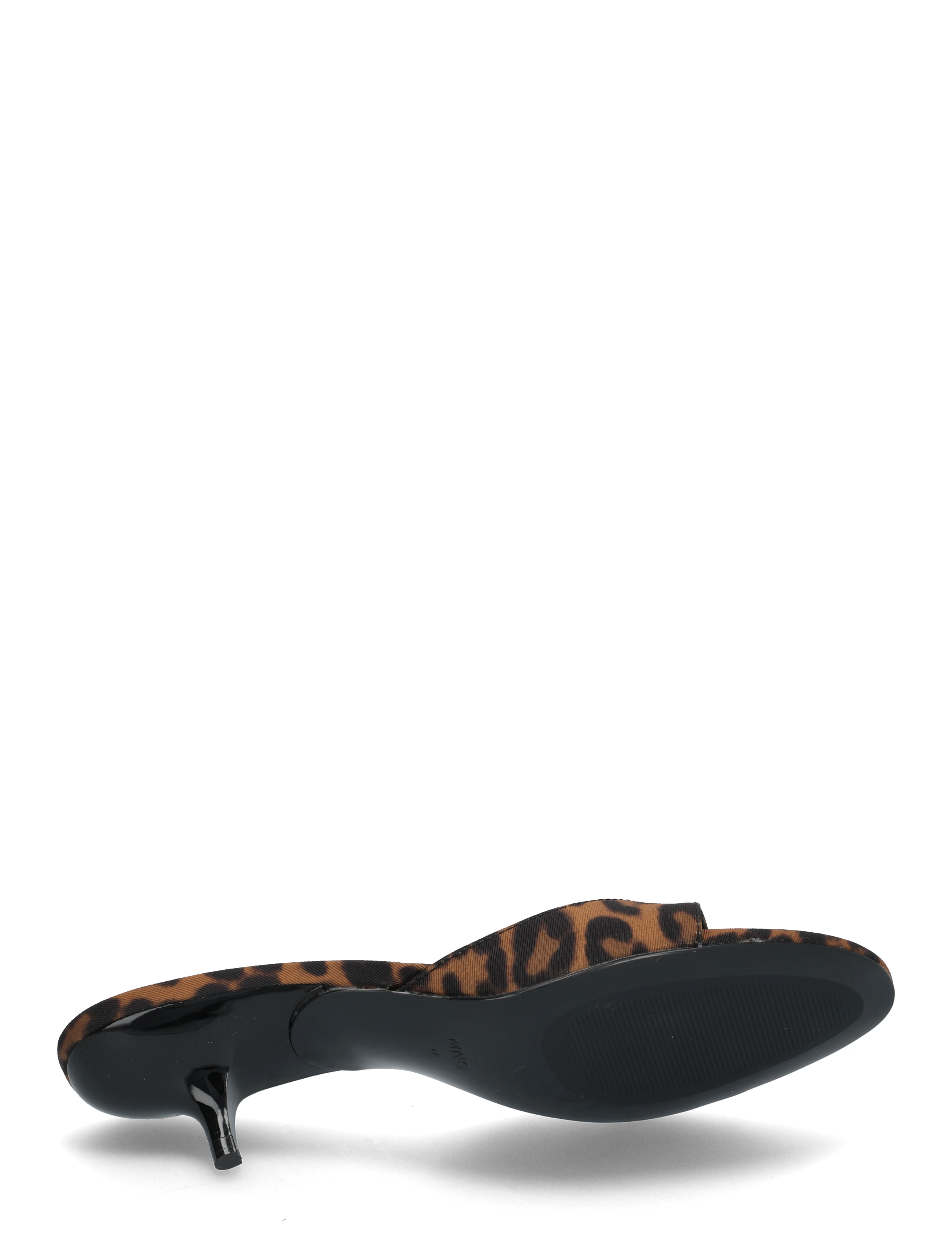 Mango - Animal-print kitten heel sandal - brown - 5