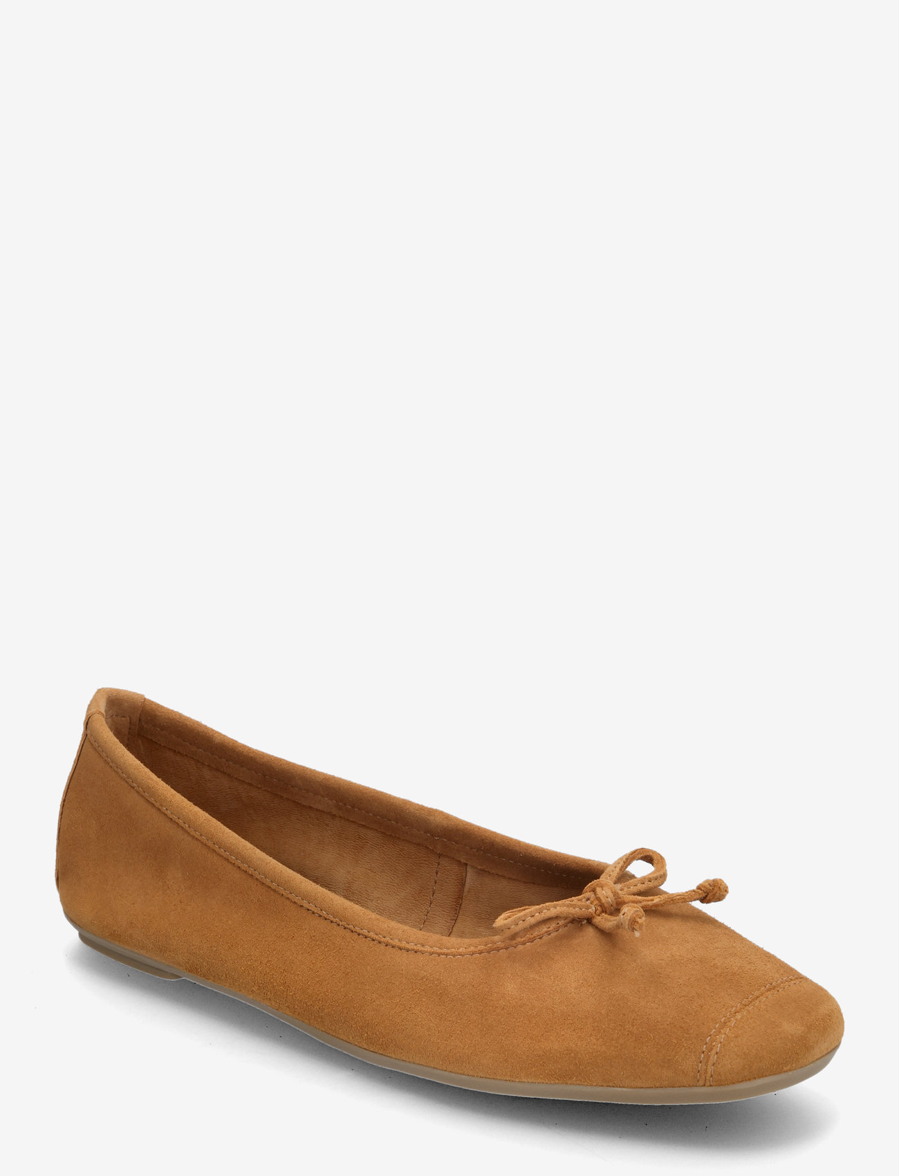 Mango Bow suede ballerina - Ballerinaer - MEDIUM BROWN / beige