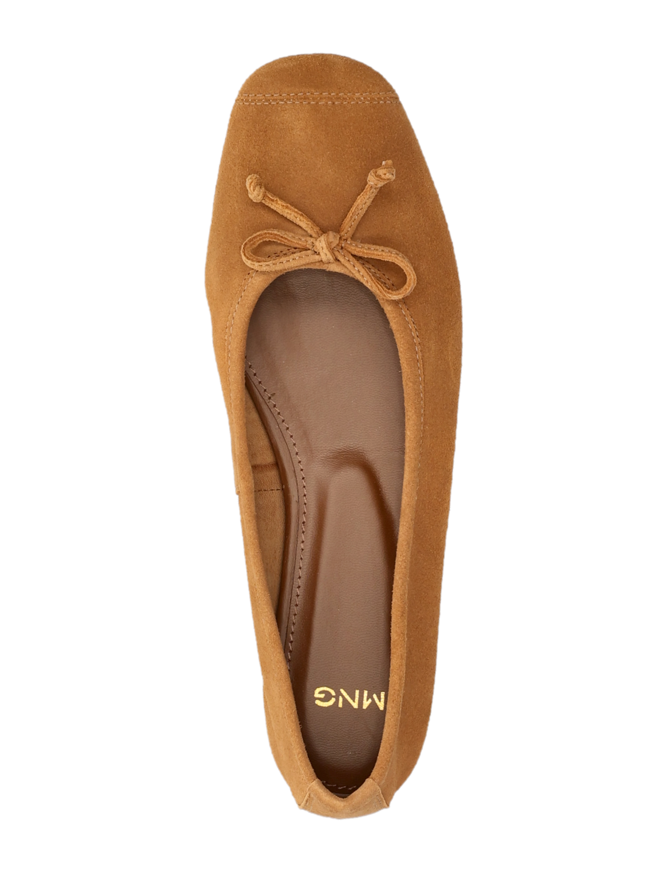 Mango - Bow suede ballerina - særlige begivenheder - medium brown - 4