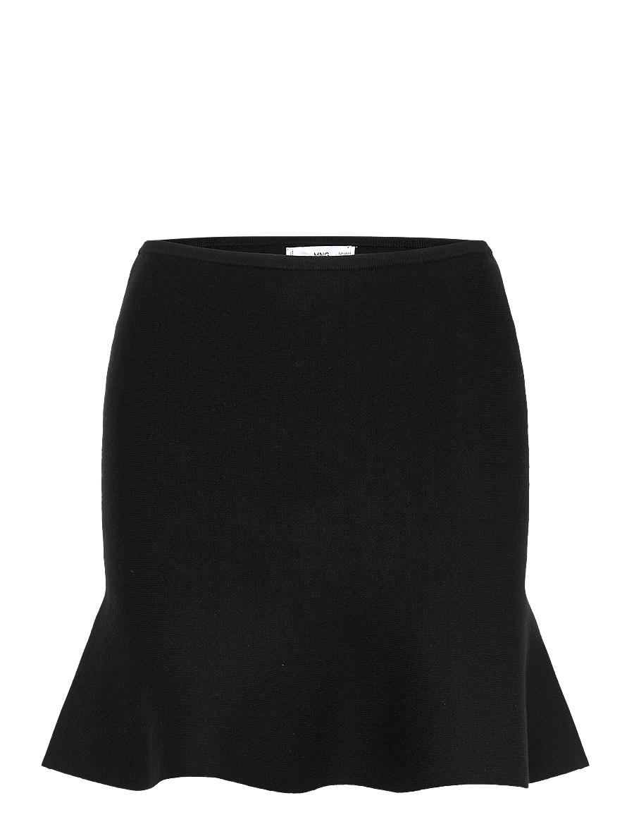 Mango - Fine-knit peplum top - korte nederdele - black - 1