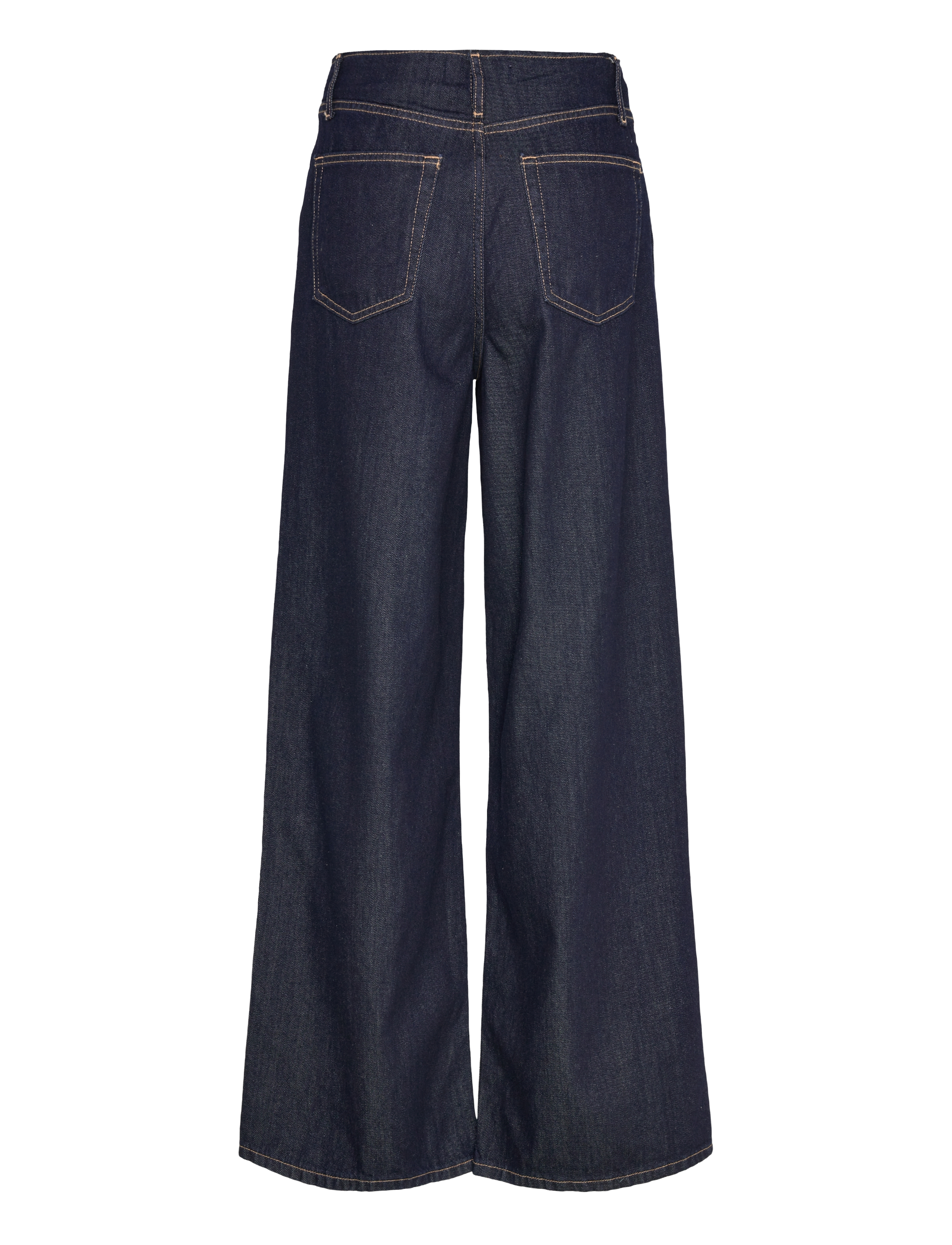 Mango - Wide leg denim trousers with frayed waist - vide jeans - open blue - 2