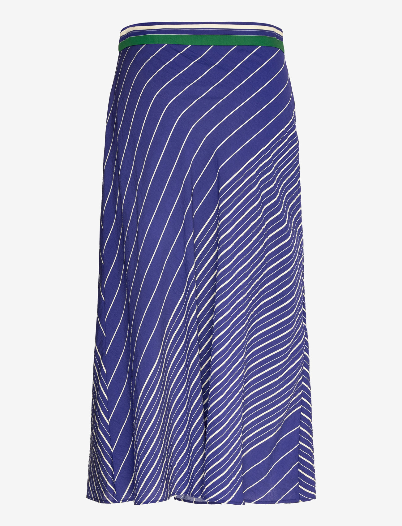Mango - Striped midi-skirt with belt - midi kjolar - medium blue - 2