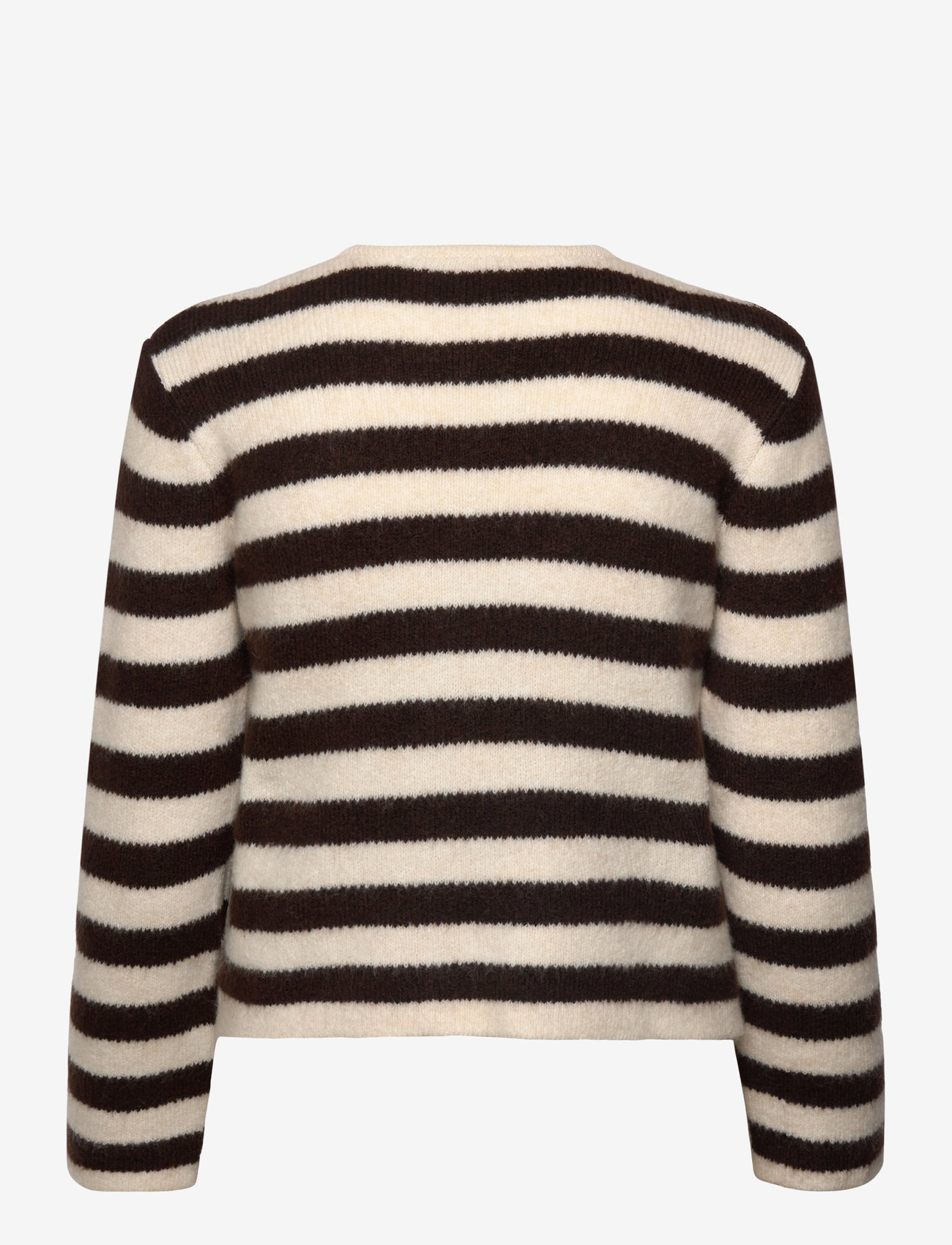 Mango - Striped cardigan with buttons - light beige - 1