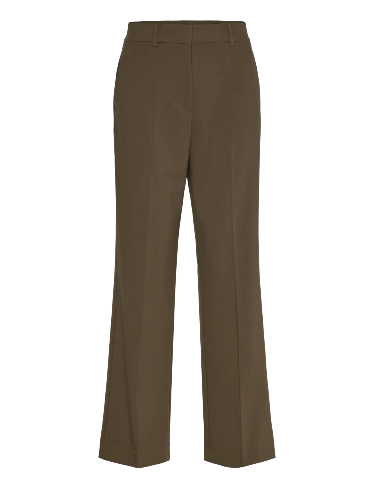 MANGO Straight Mid-Rise Hosen Khaki - 36 - Damen