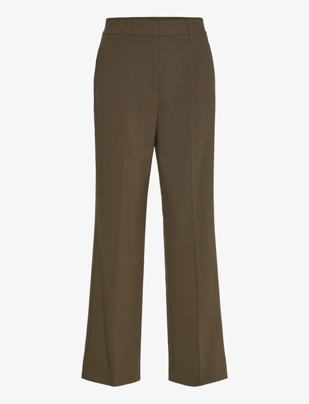 Mango - Straight mid-rise trousers - bukser med lige ben - beige - khaki - 1