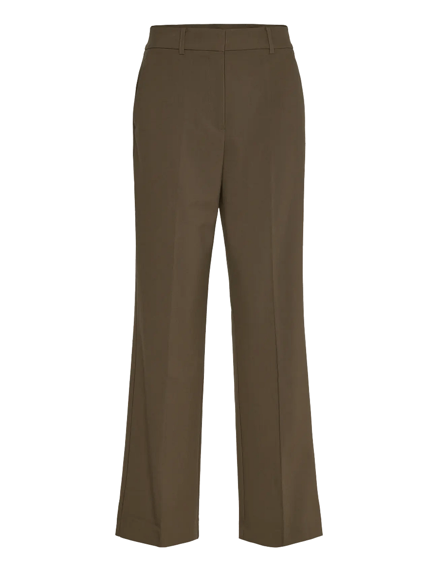Mango - Straight mid-rise trousers - raka byxor - beige - khaki - 1