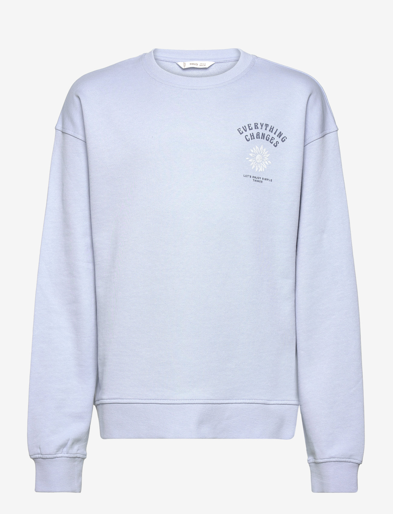 Mango - Printed message sweatshirt - lt-pastel blue - 0