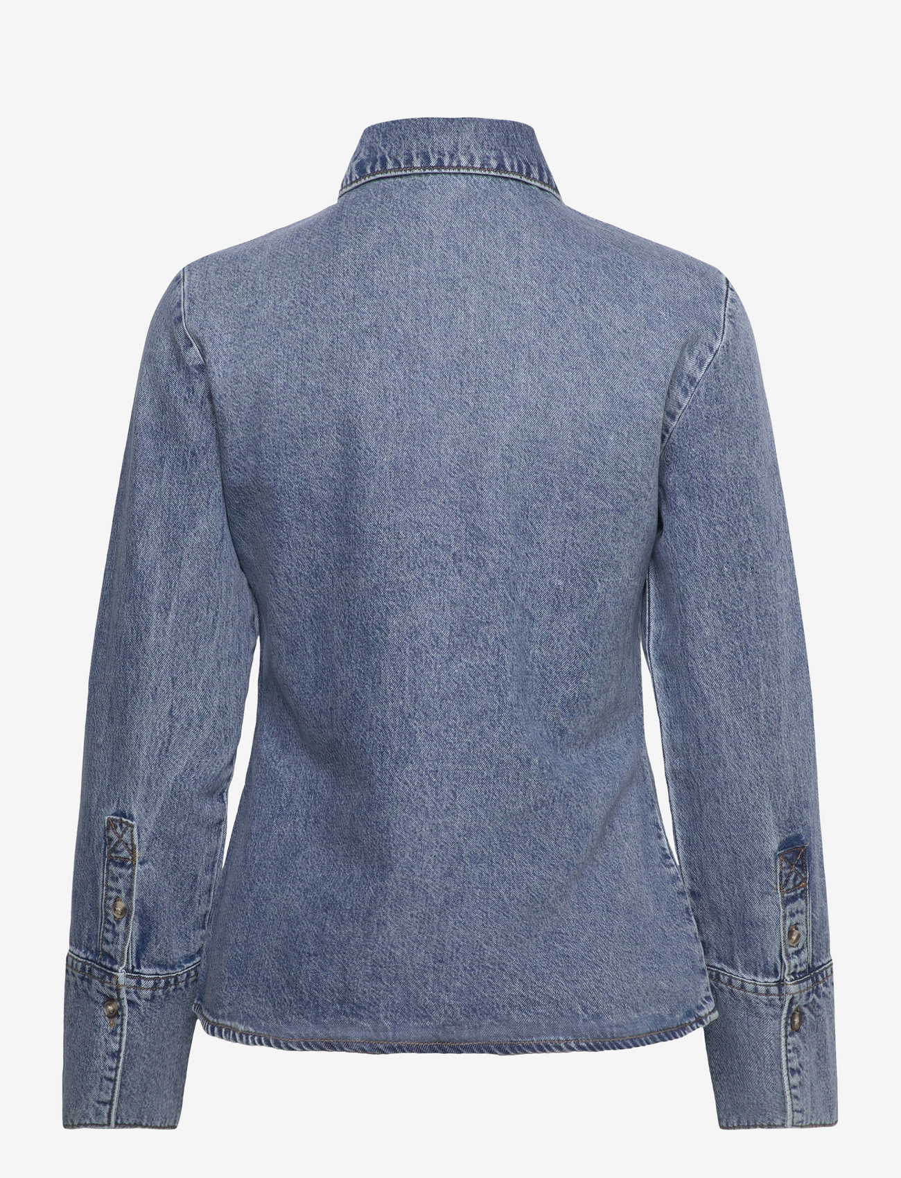 Mango - Denim shirt with bow - jeansskjortor - open blue - 2