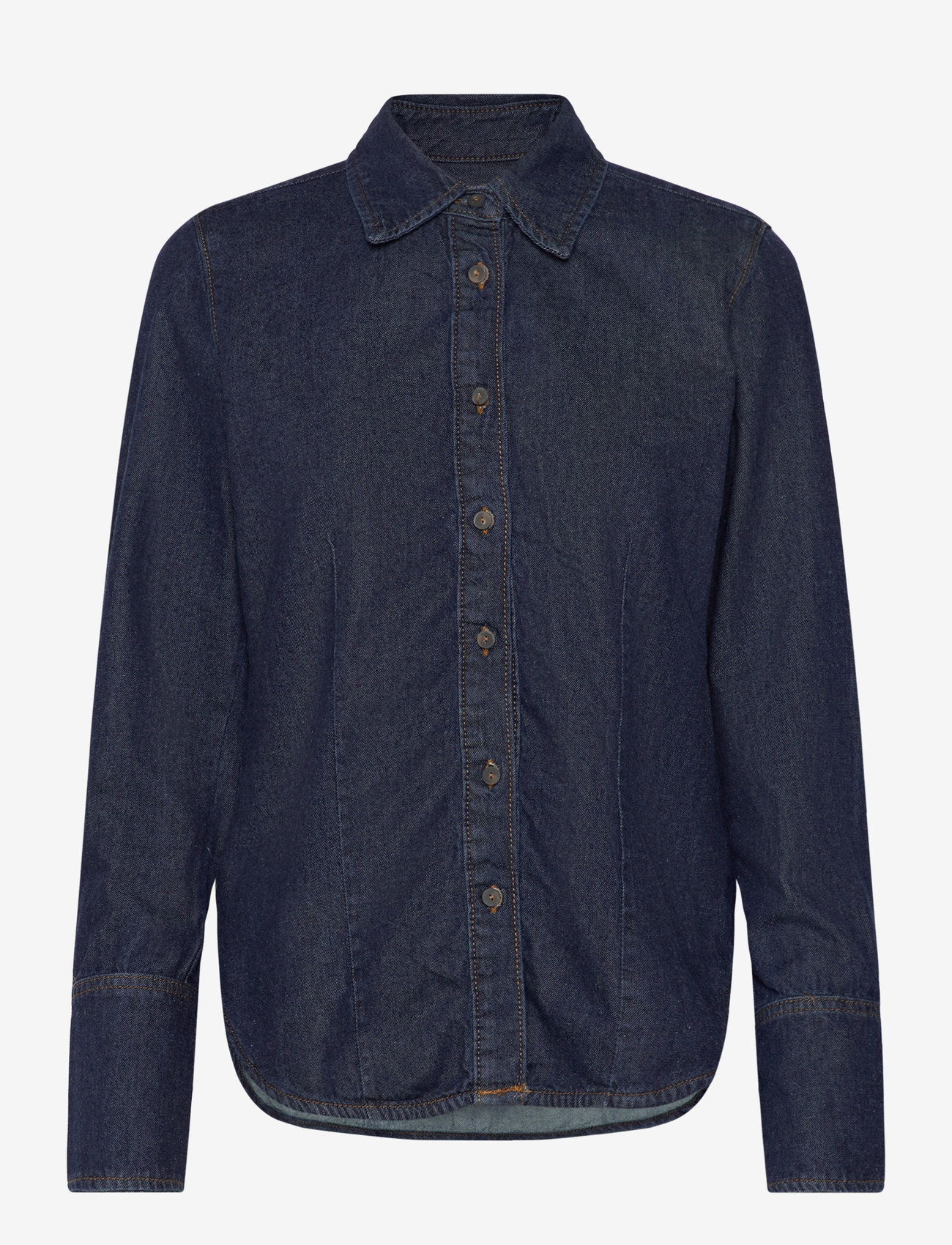 Mango - Rinse-wash denim shirt - denimskjorter - open blue - 1