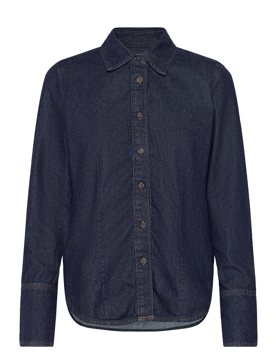 Mango - Rinse-wash denim shirt - denimskjorter - open blue - 1