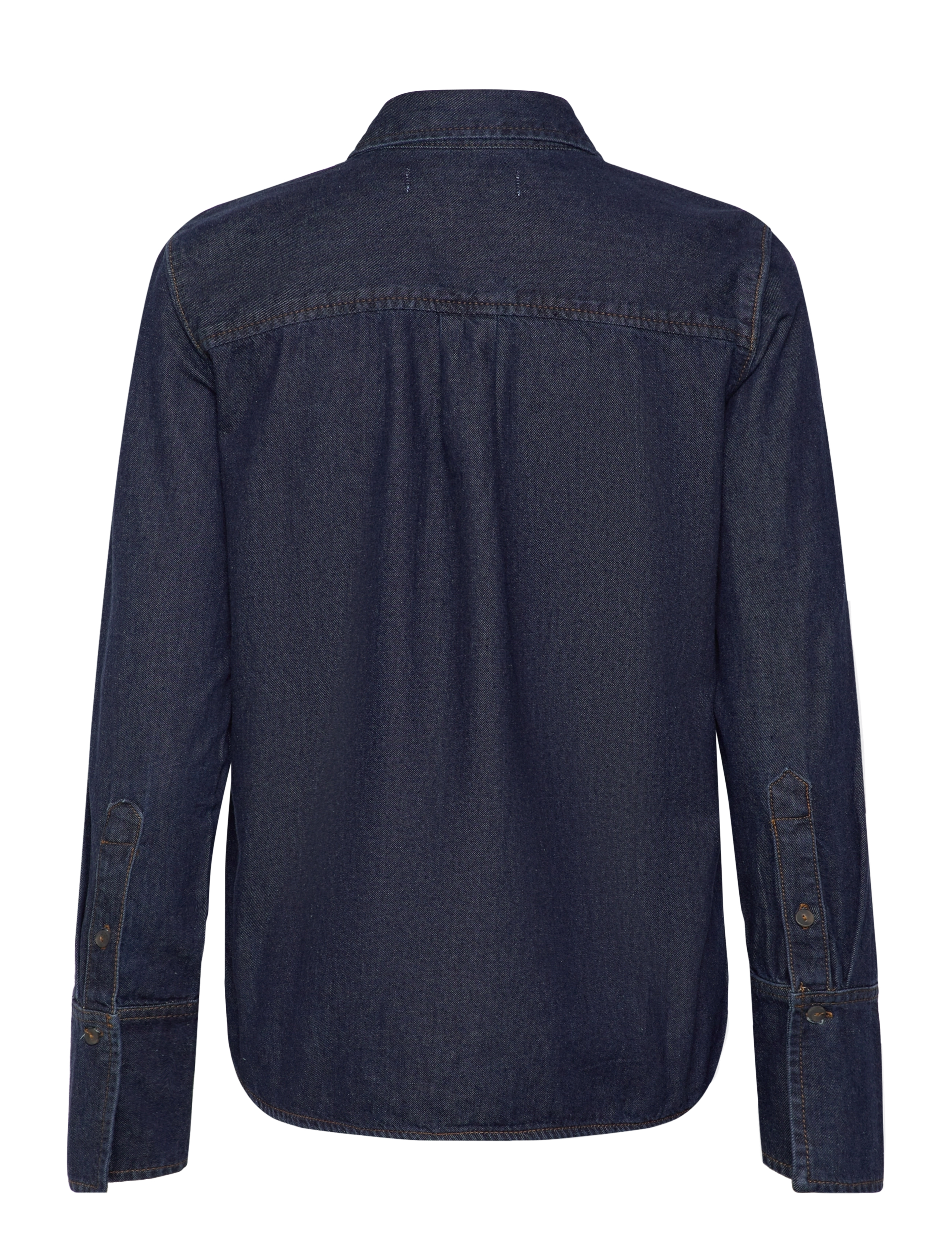 Mango - Rinse-wash denim shirt - jeansblouses - open blue - 2