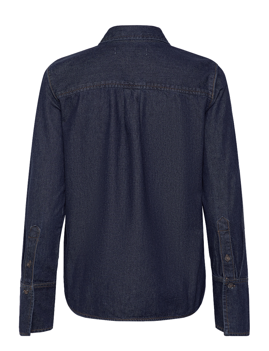 Mango - Rinse-wash denim shirt - denimskjorter - open blue - 2