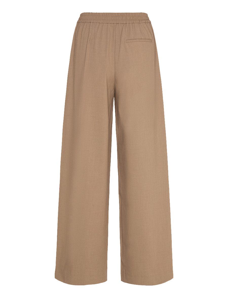 Mango - Wide leg jogger trousers - vida byxor - medium brown - 1