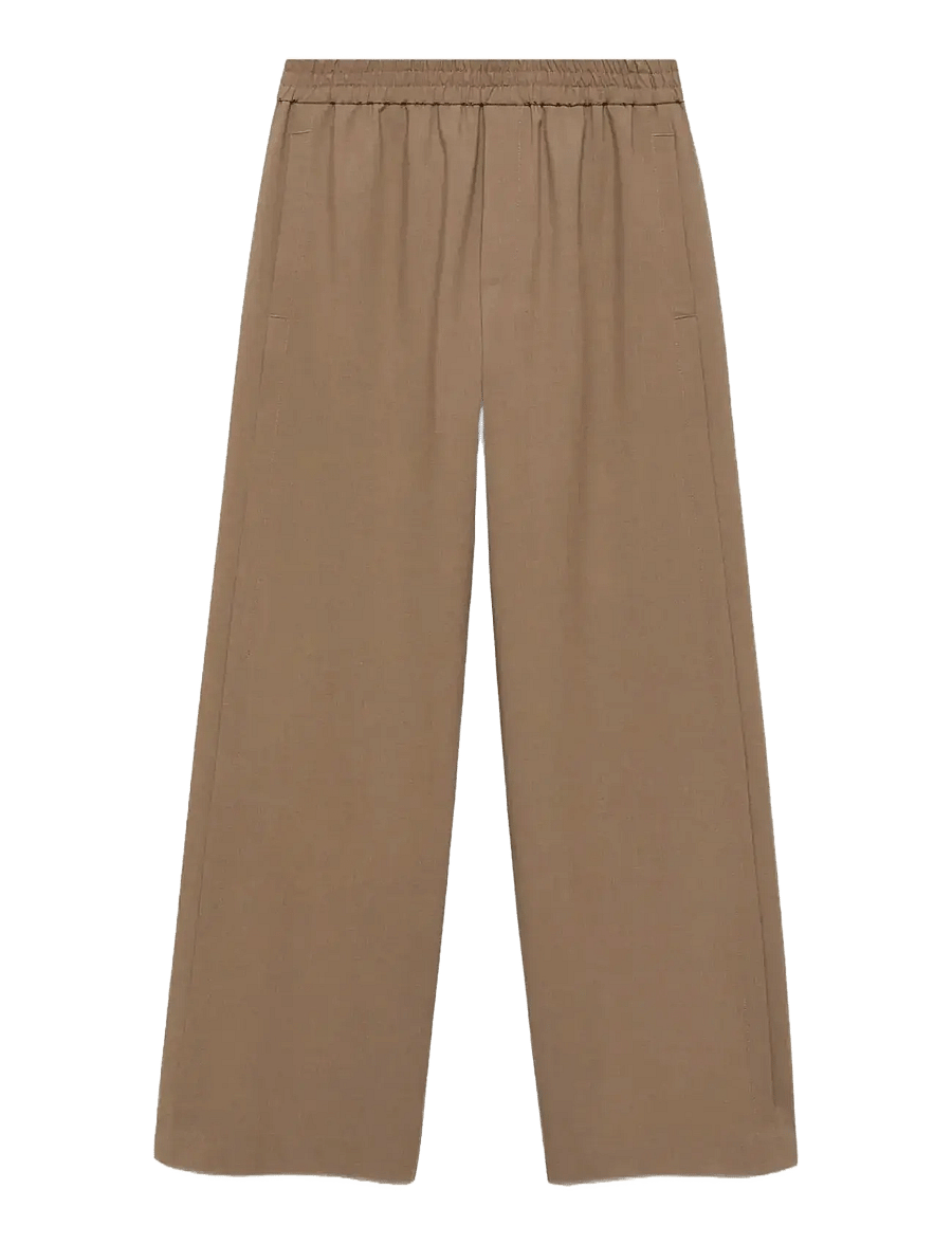 Mango - Wide leg jogger trousers - vida byxor - medium brown - 2