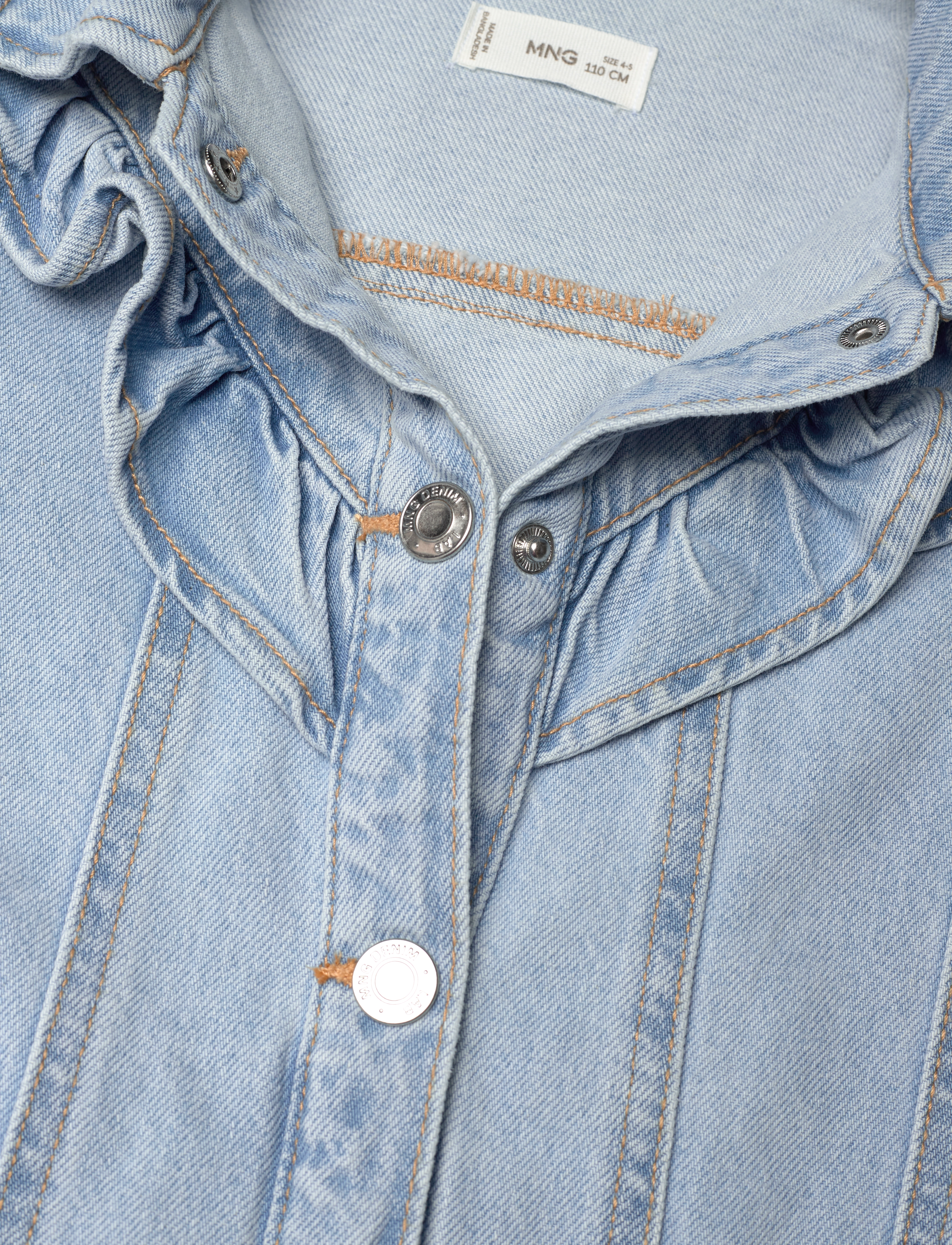 Mango - Cowgirl jacket with ruffles - jeansjackor - open blue - 2