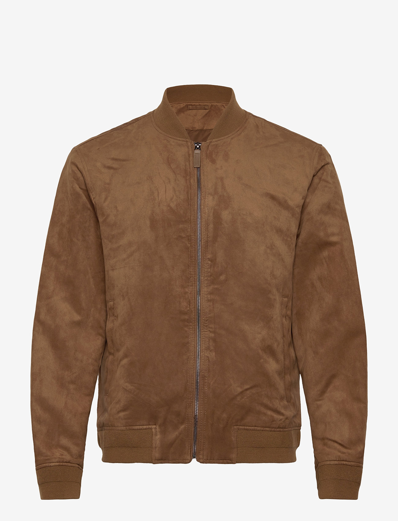 Mango - Suede-effect bomber jacket - herbstjacken - dark brown - 0