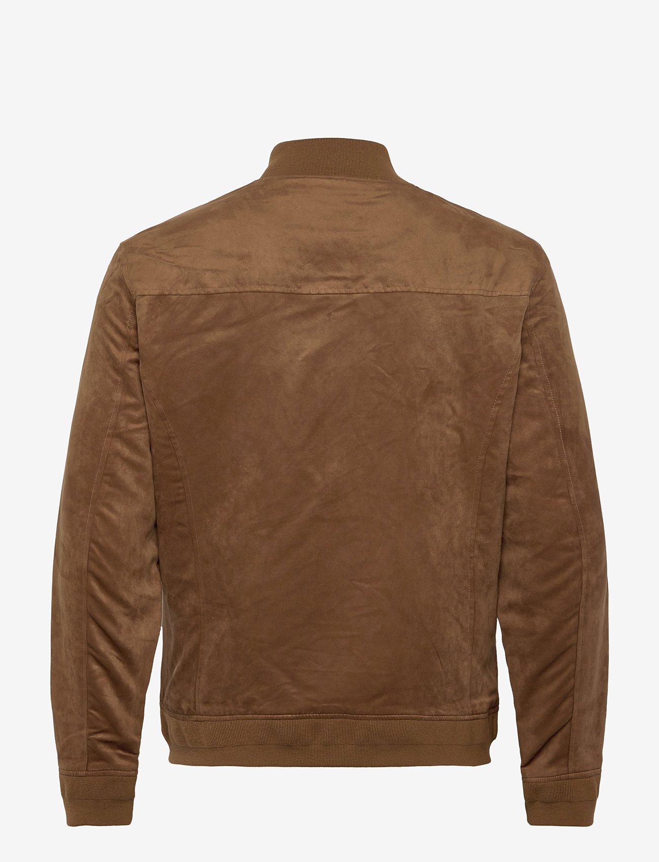 Mango - Suede-effect bomber jacket - herbstjacken - dark brown - 1
