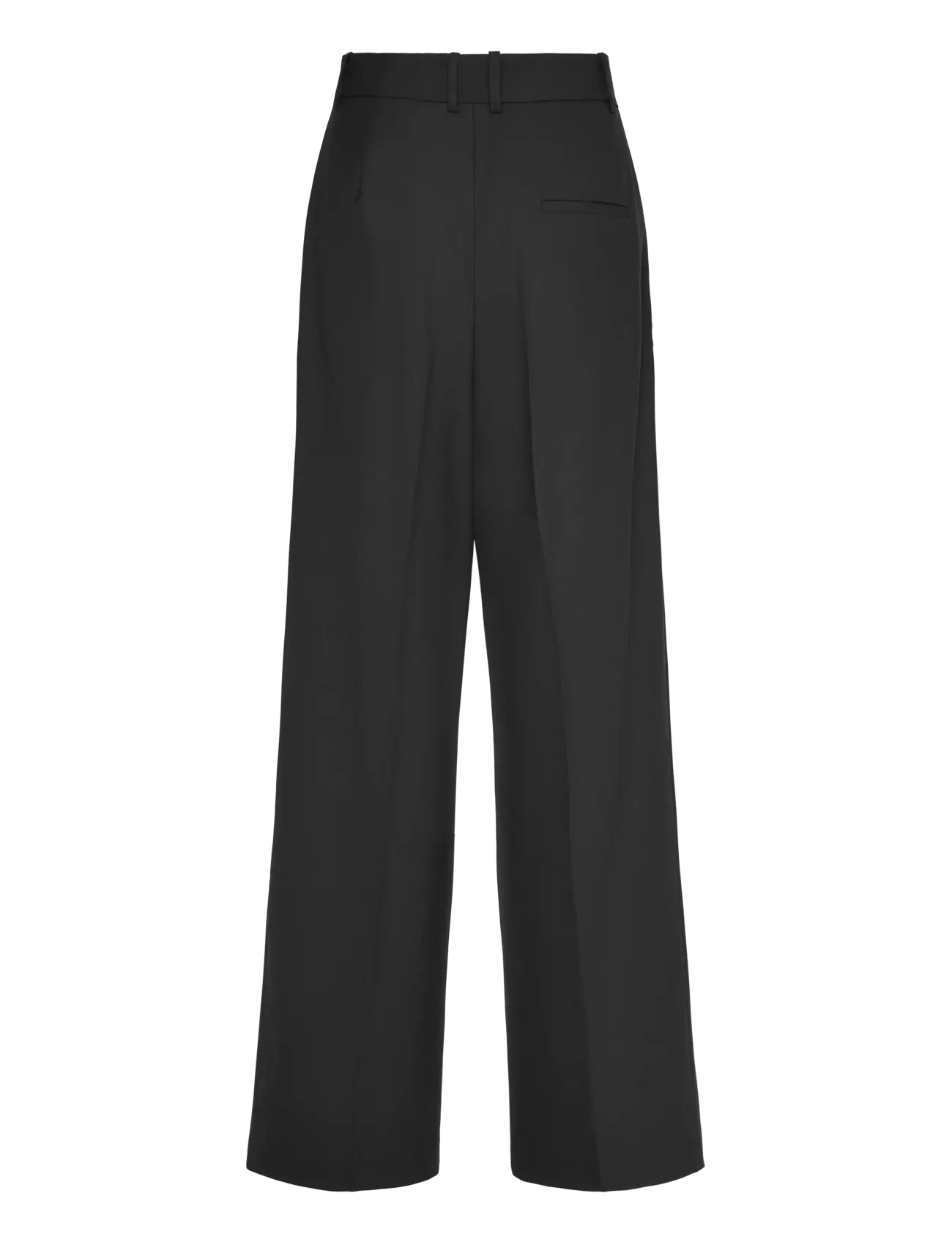 Mango - Wide leg wool-blend suit trousers - kostymbyxor - black - 2