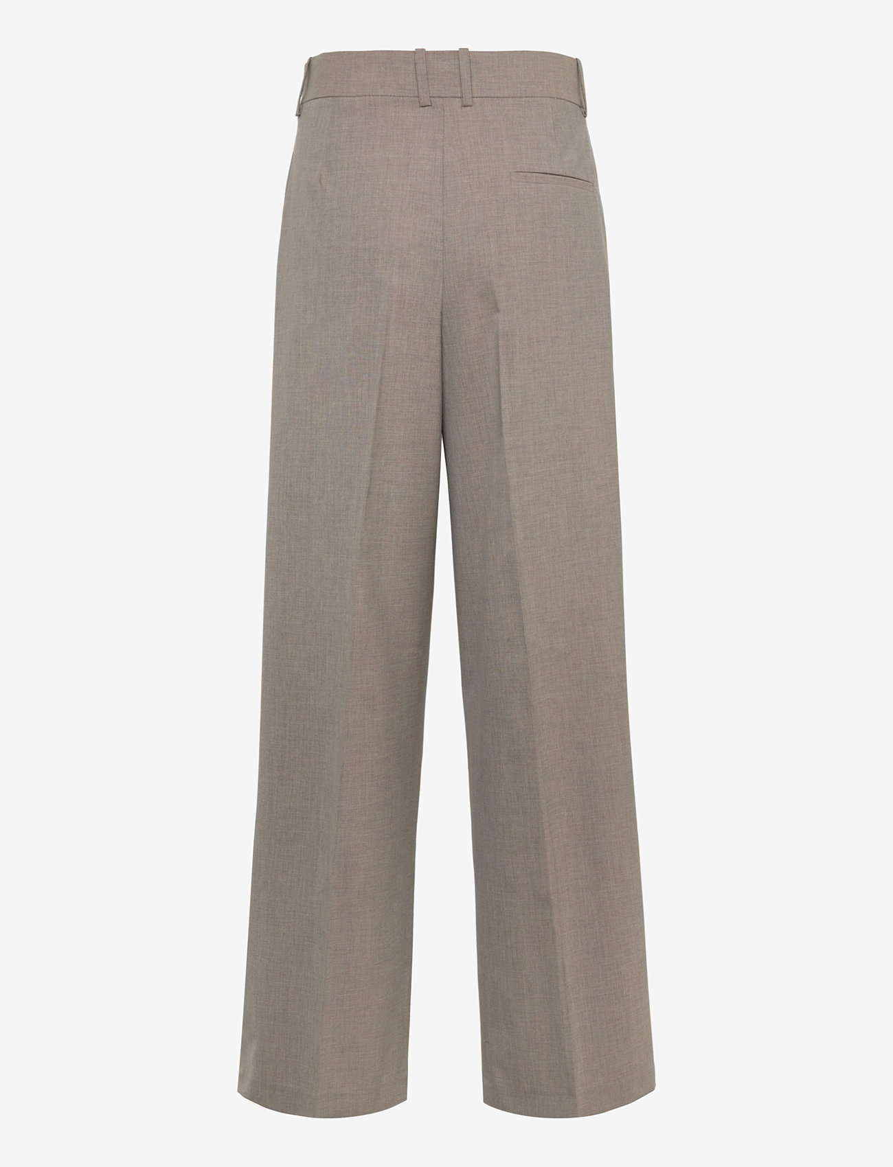 Mango - Wide leg wool-blend suit trousers - sügisesed riided - medium brown - 1