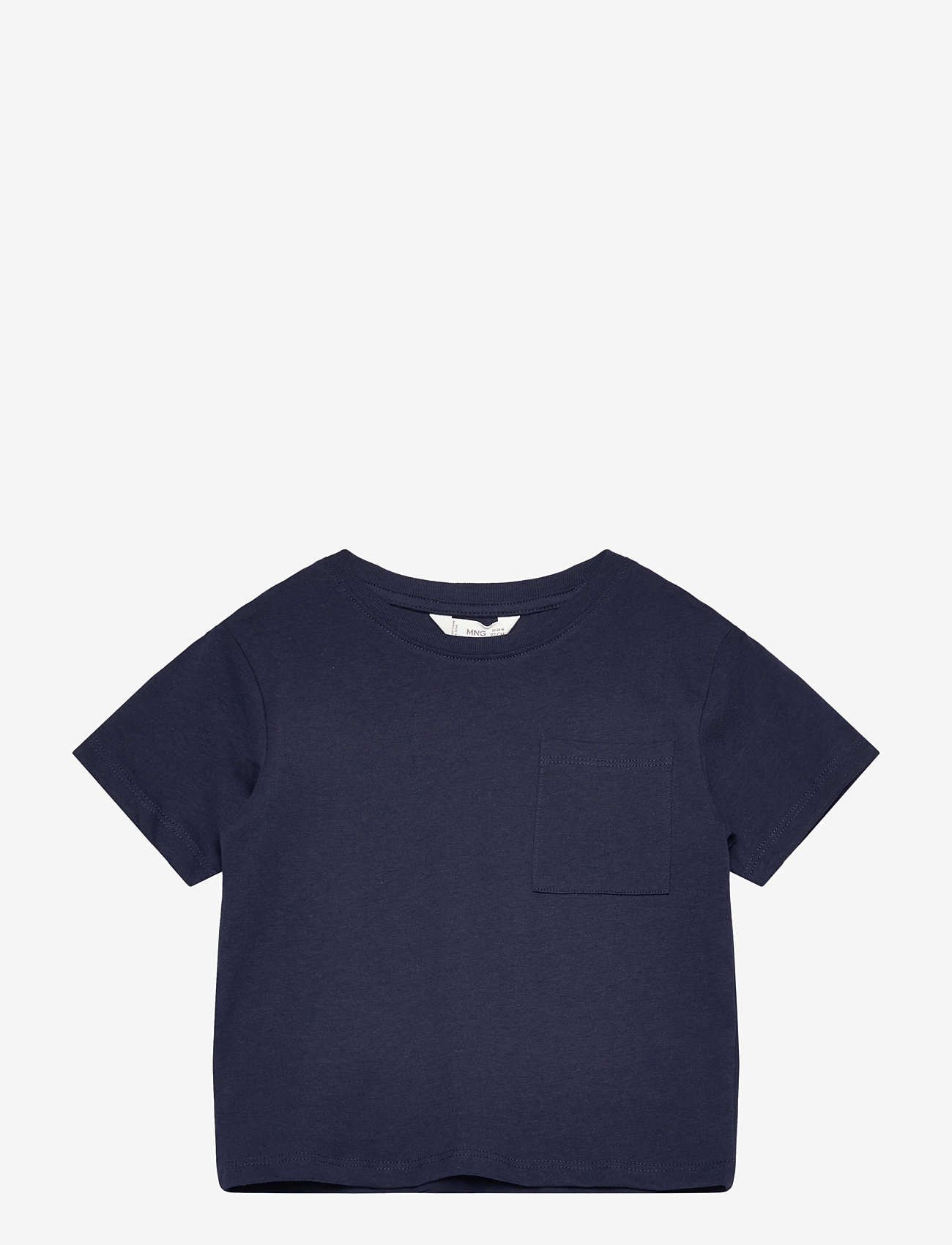 Mango - Pocket cotton T-shirt - kurzärmelige - navy - 0