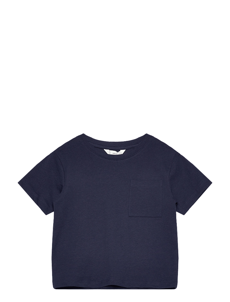 Mango - Pocket cotton T-shirt - kurzärmelige - navy - 0
