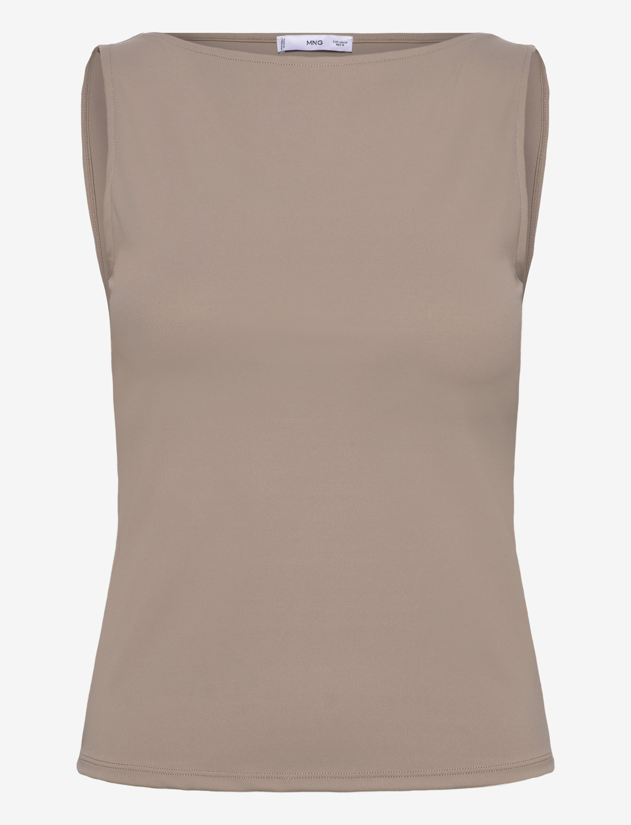 Mango - Boat neck strapless top - lt pastel brown - 0