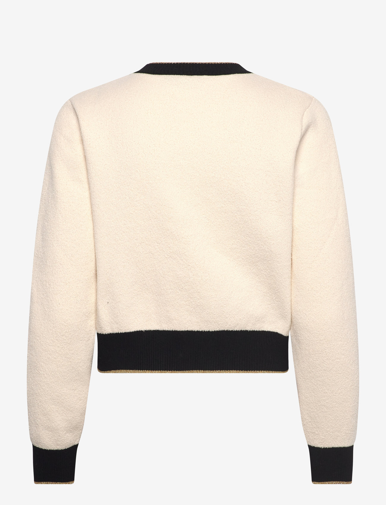 Mango - Knitted cardigan with double trim - efterårstøj - light beige - 2