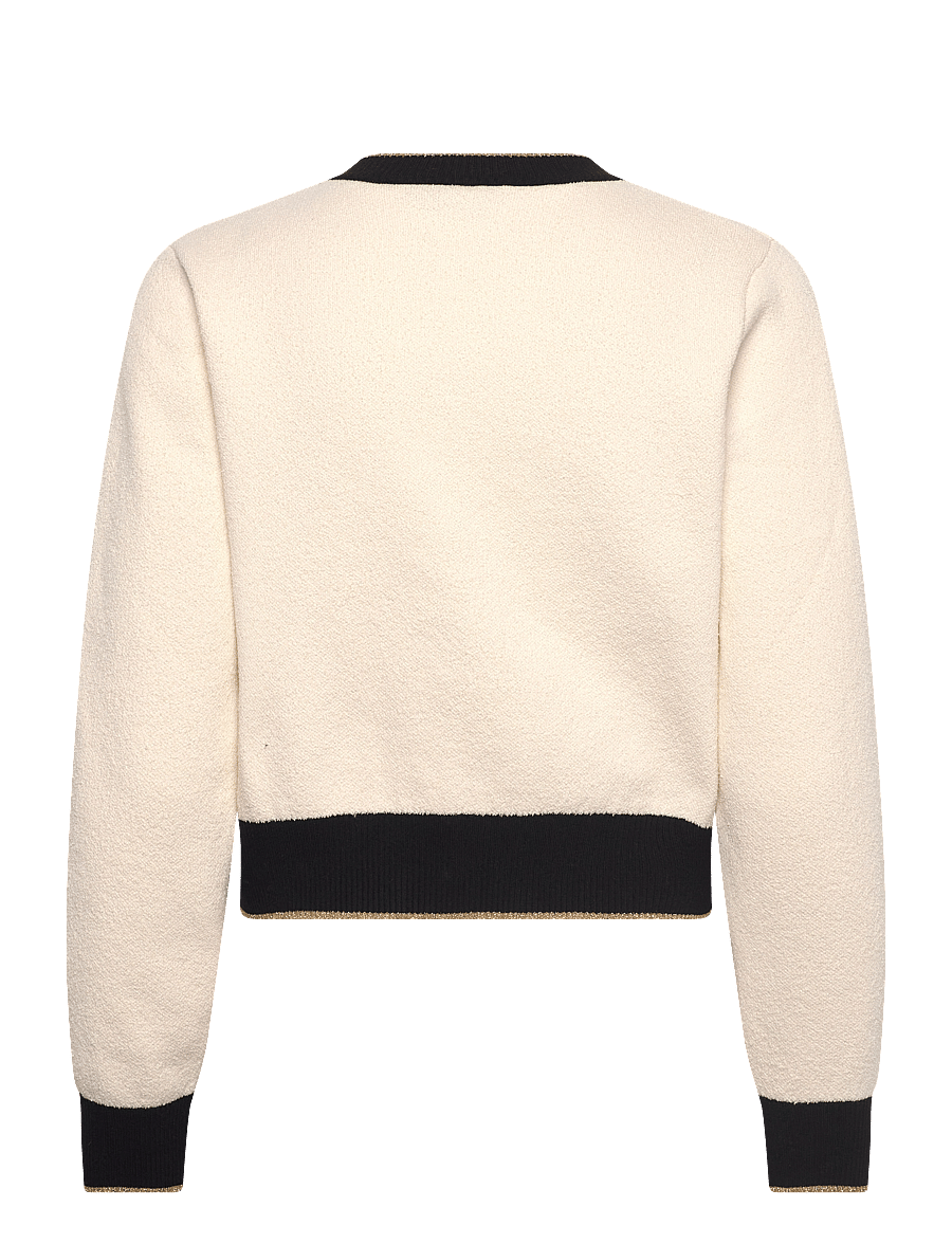 Mango - Knitted cardigan with double trim - arkityyli - light beige - 2