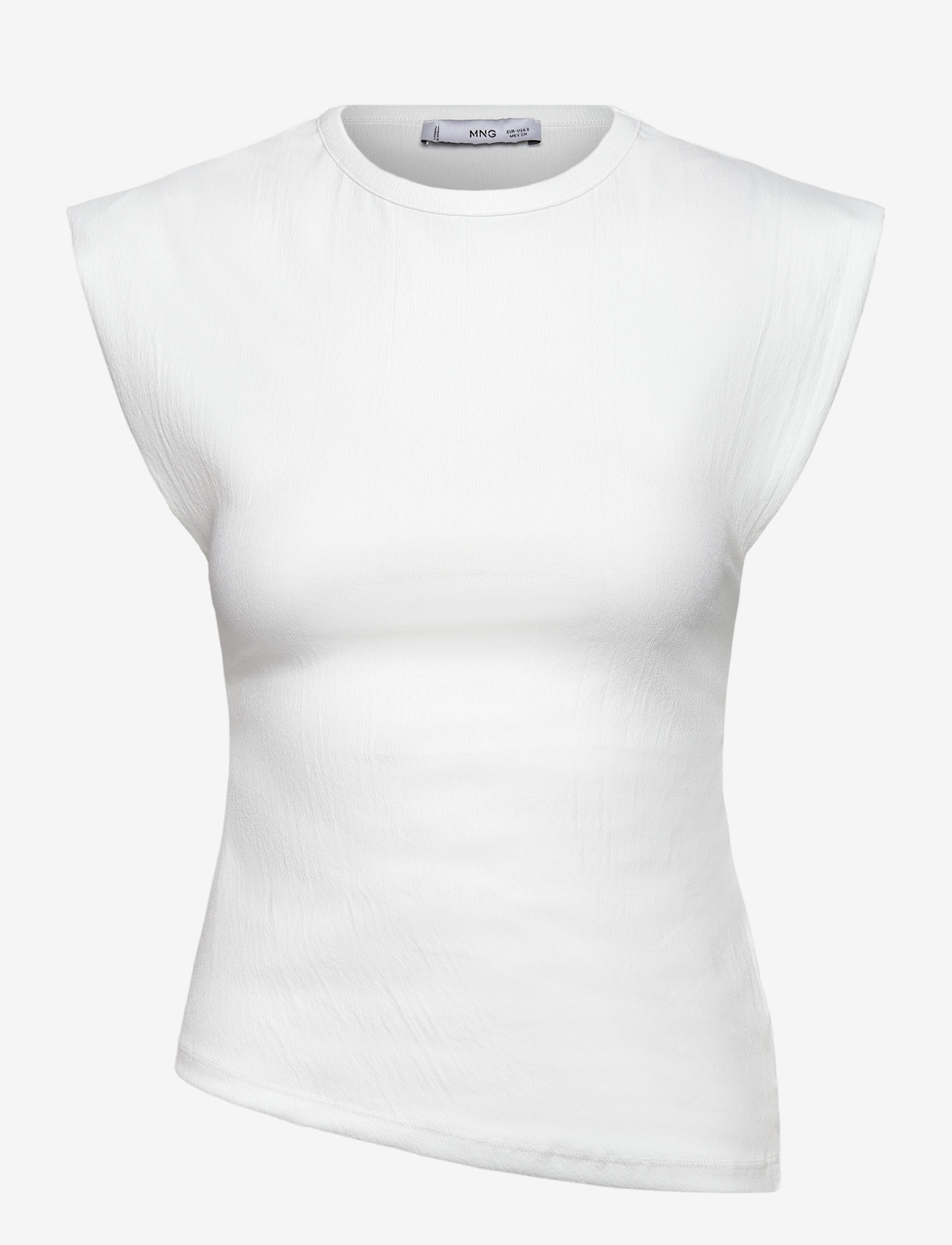 Mango - Draped sleeveless t-shirt - natural white - 1