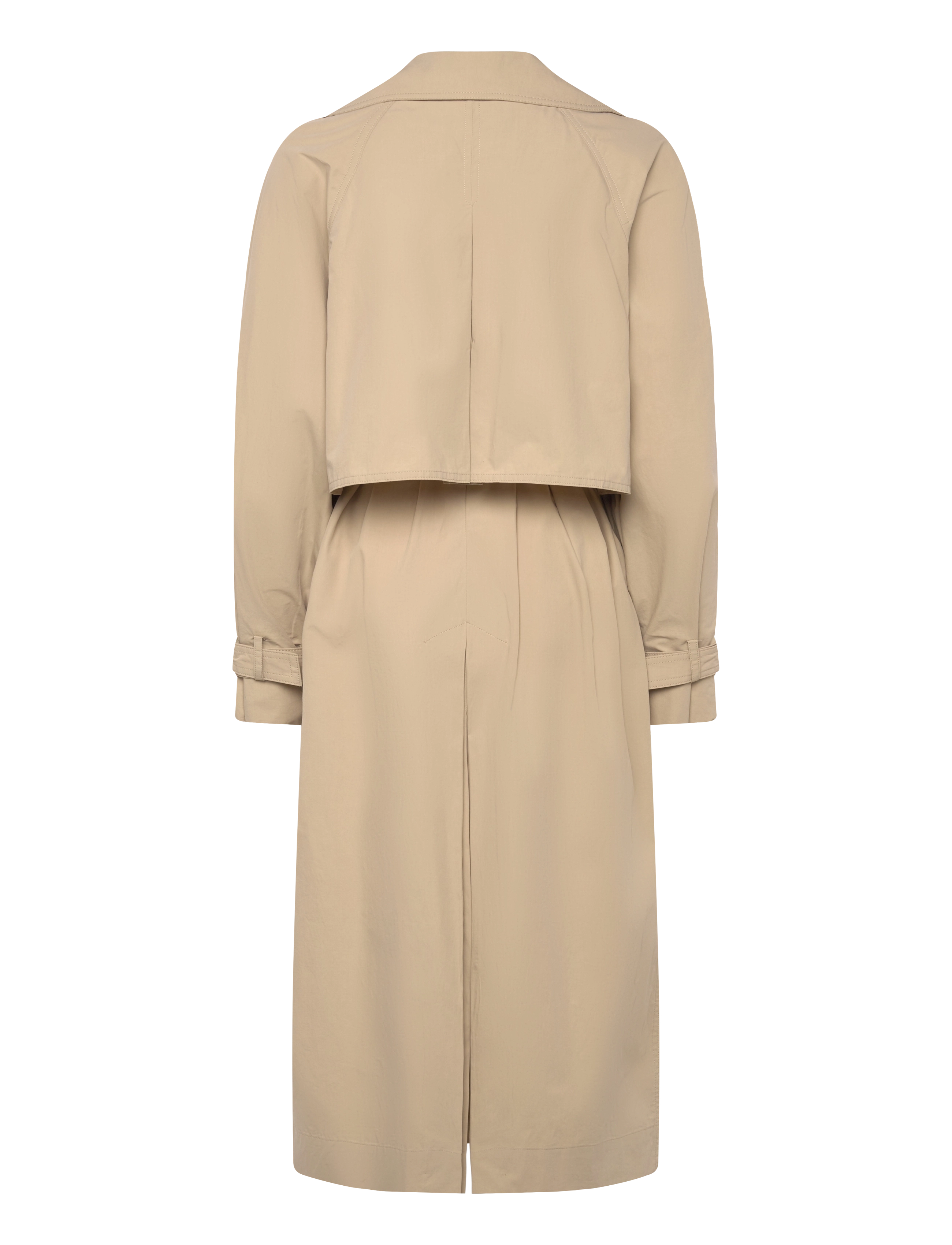 Mango - Cotton trench coat with belt - light beige - 1