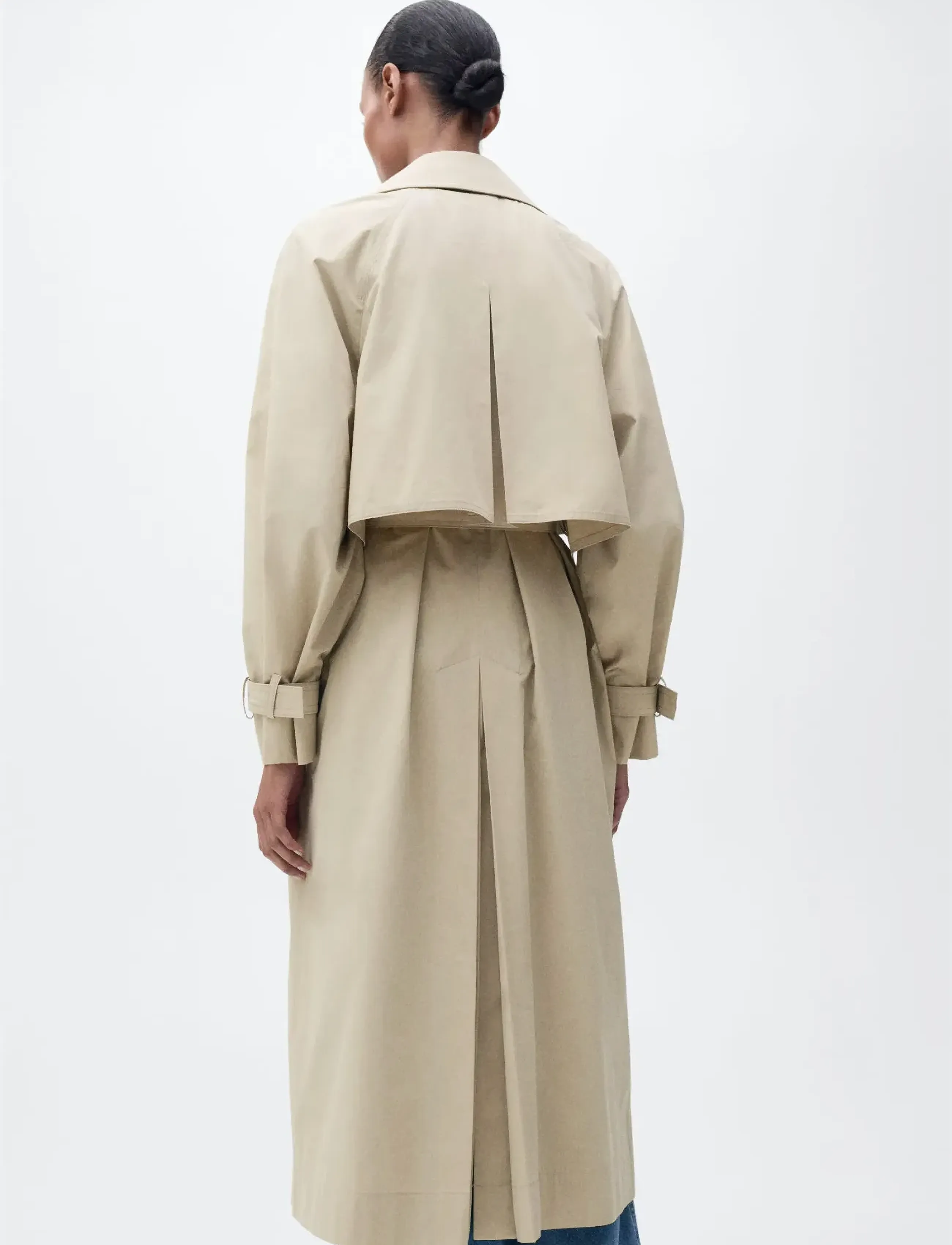 Mango - Cotton trench coat with belt - light beige - 2