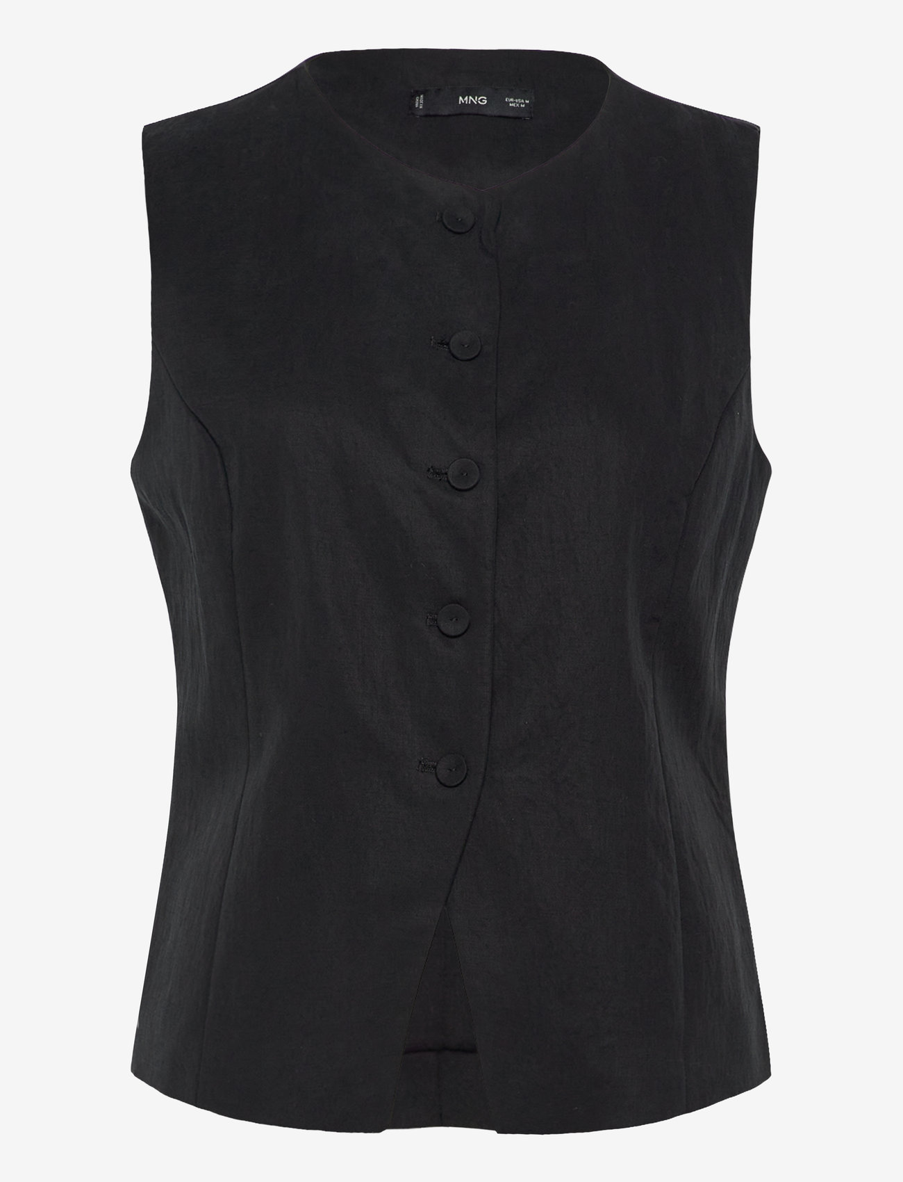 Mango - Straight lyocell suit waistcoat - Ærmeløse blazere - black - 1
