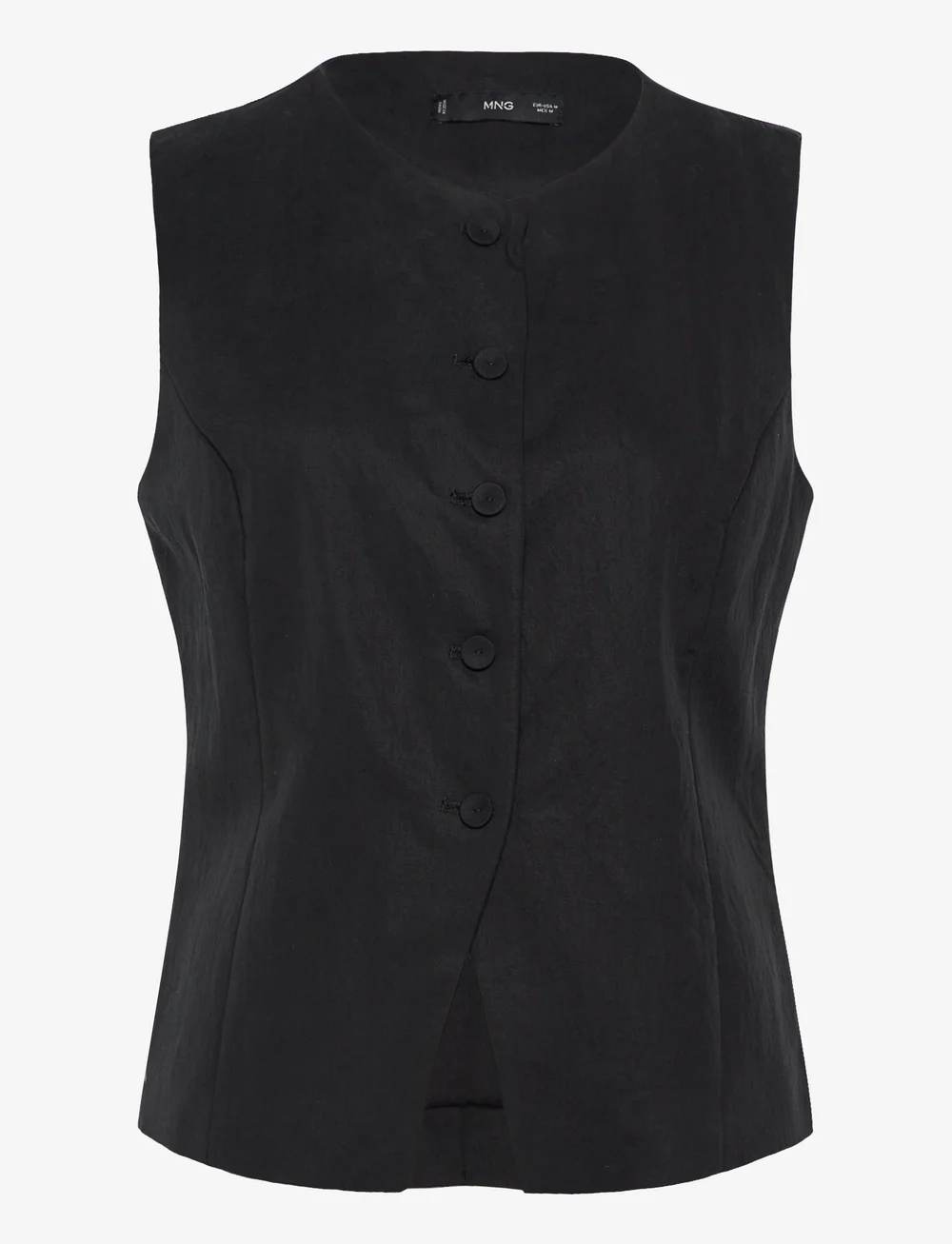Mango - Straight lyocell suit waistcoat - westen - black - 1