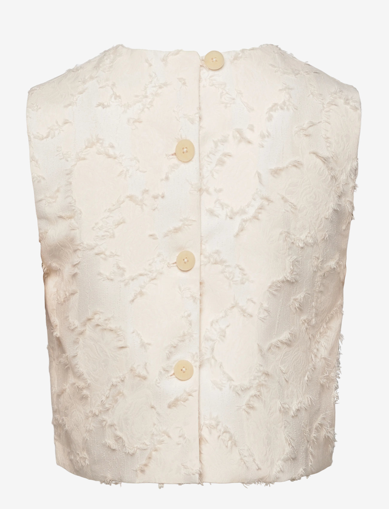 Mango - Textured crop top - natural white - 2