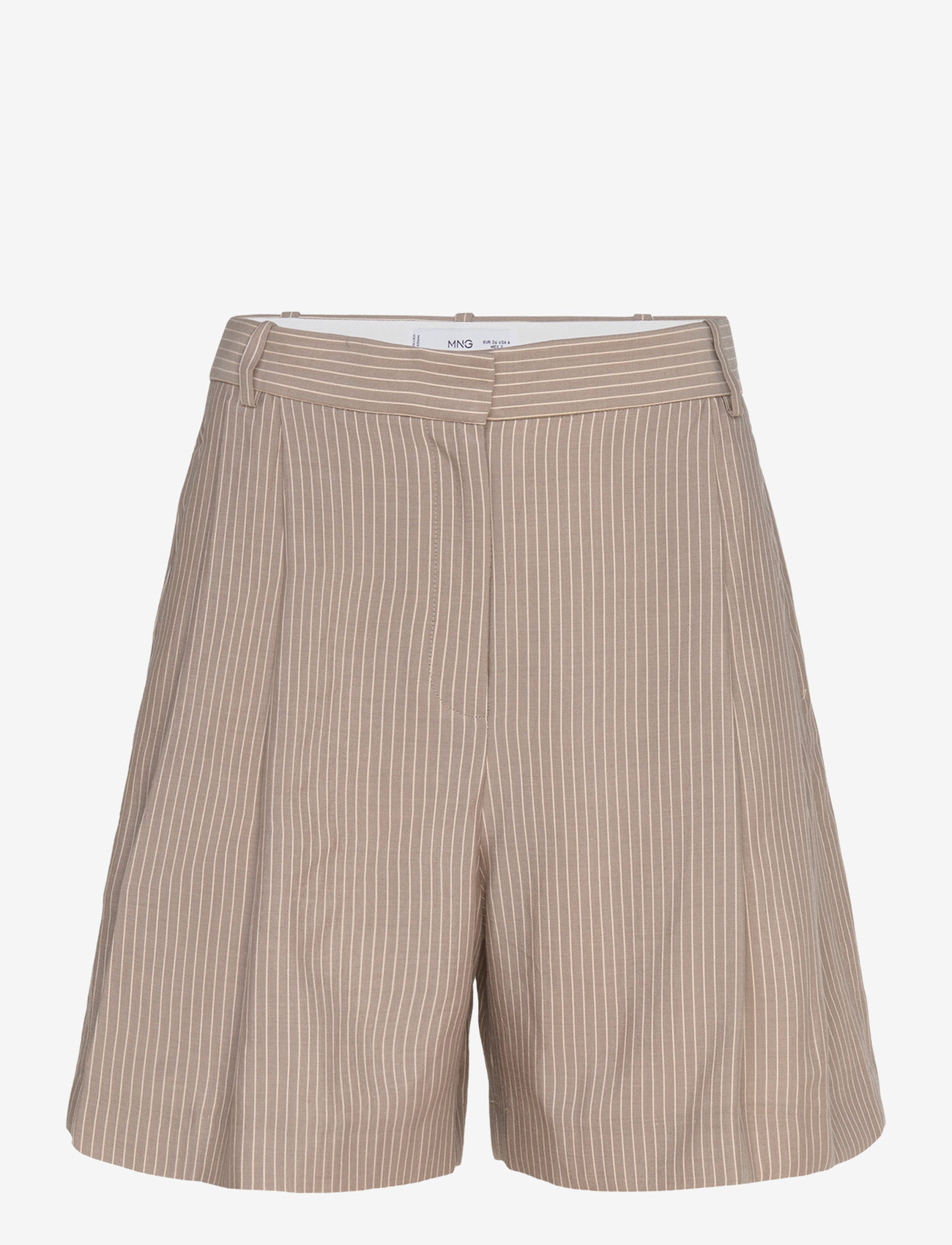 Mango - Striped suit bermuda shorts - bermudashorts - medium brown - 1