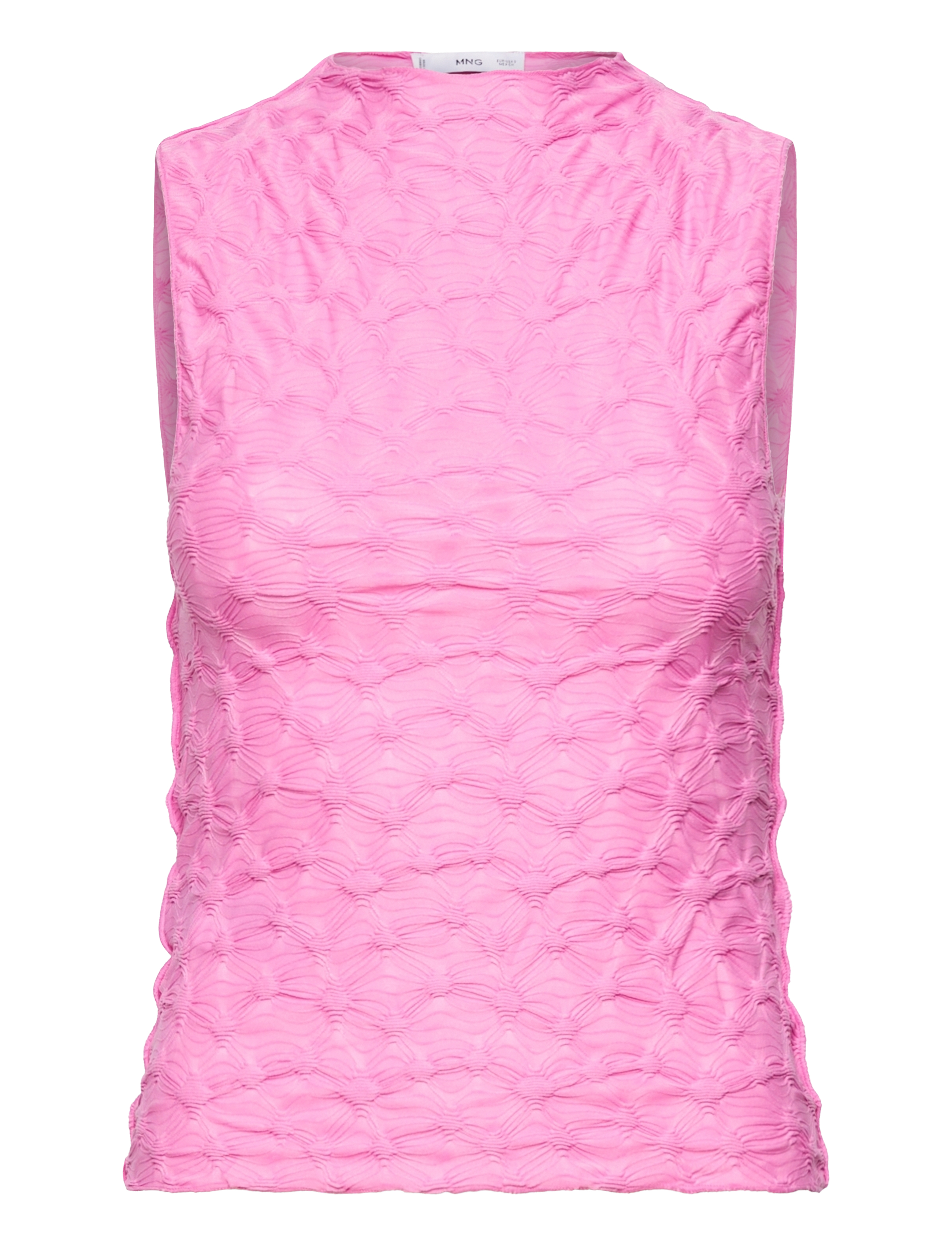 Mango Fitted top with gathered shoulder - Kampagne - LT-PASTEL PINK / pink/rose