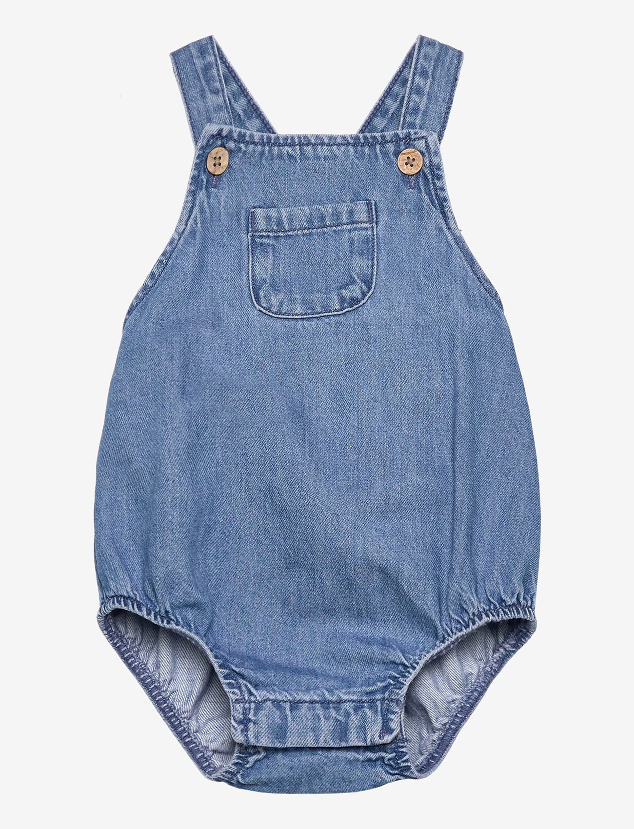 Mango - Denim cotton romper - overalls - open blue - 0