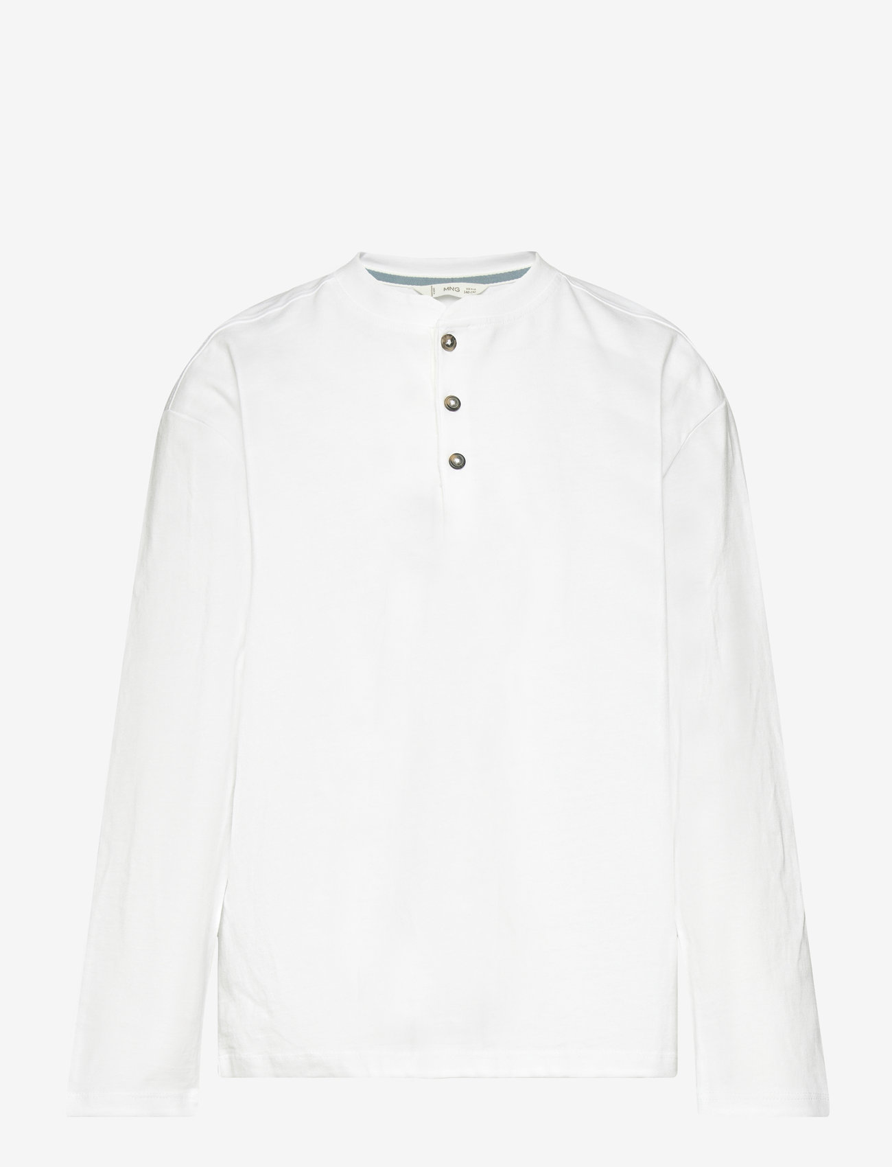 Mango - Long sleeve cotton t-shirt - langærmede t-shirts - natural white - 0