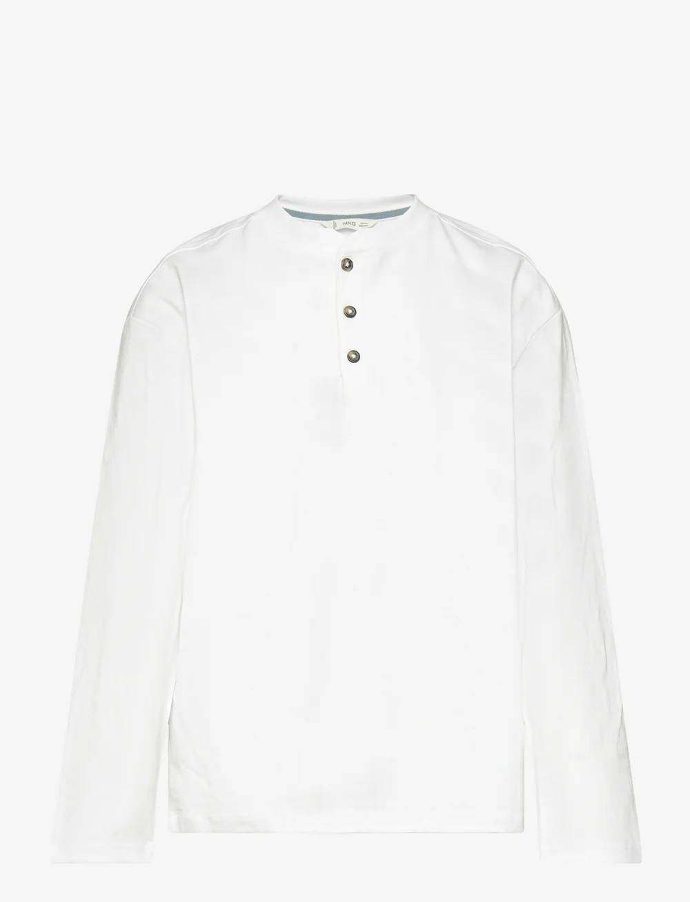 Mango - Long sleeve cotton t-shirt - langärmelig - natural white - 0