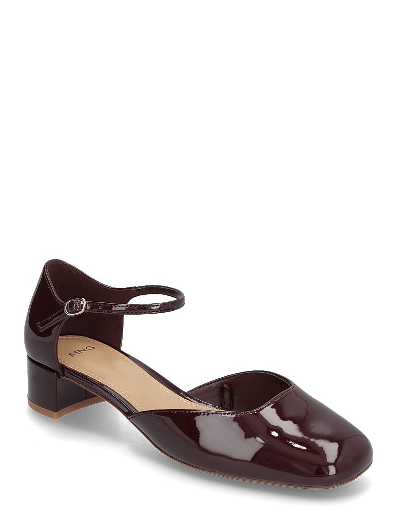 Mango - Patent heeled shoes - særlige begivenheder - dark red - 1
