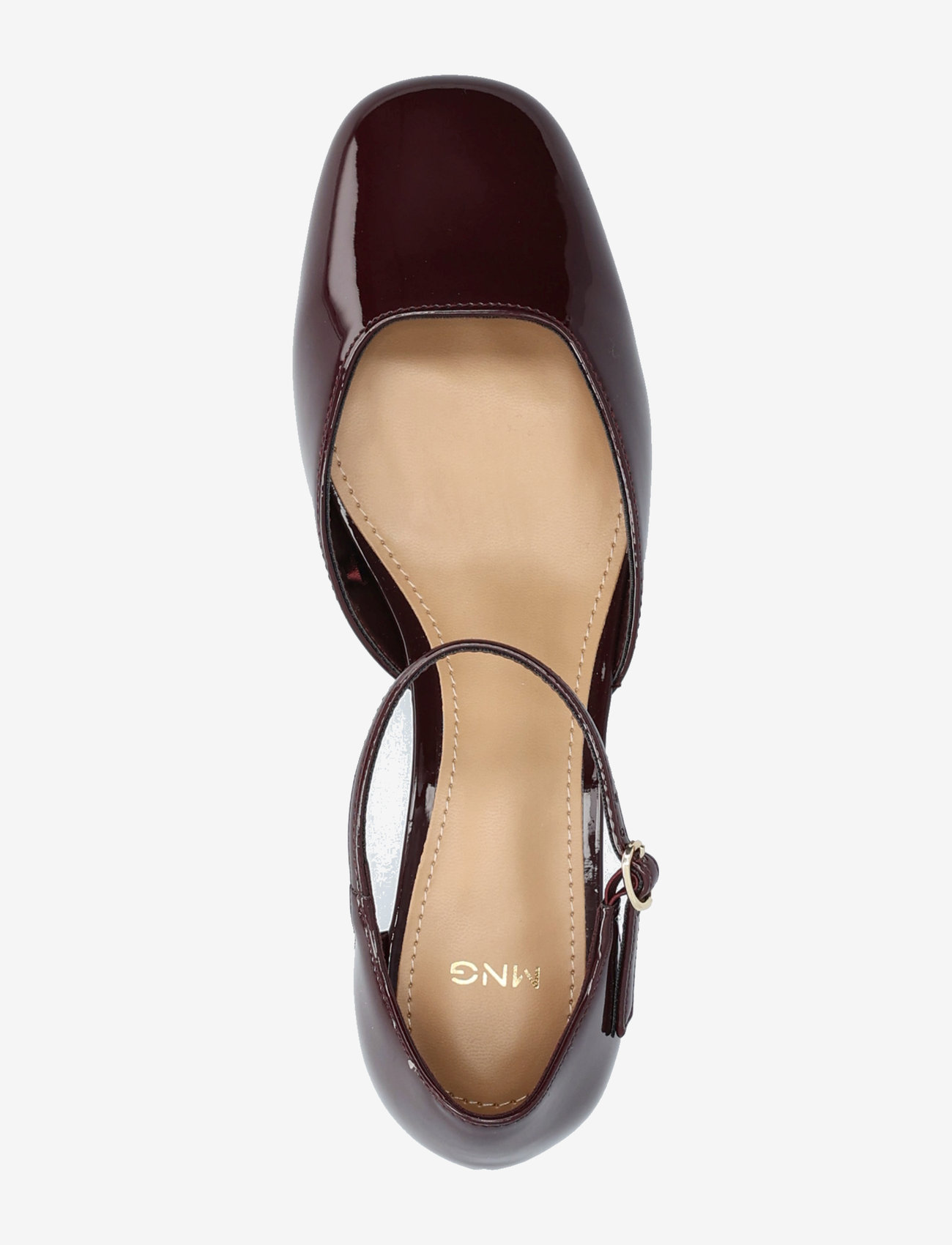 Mango - Patent heeled shoes - særlige begivenheder - dark red - 4