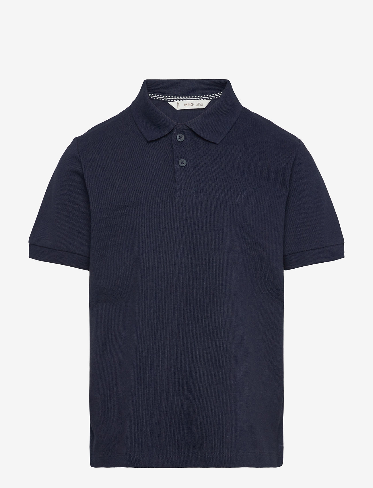 Mango - Short-sleeved cotton polo shirt - navy - 0