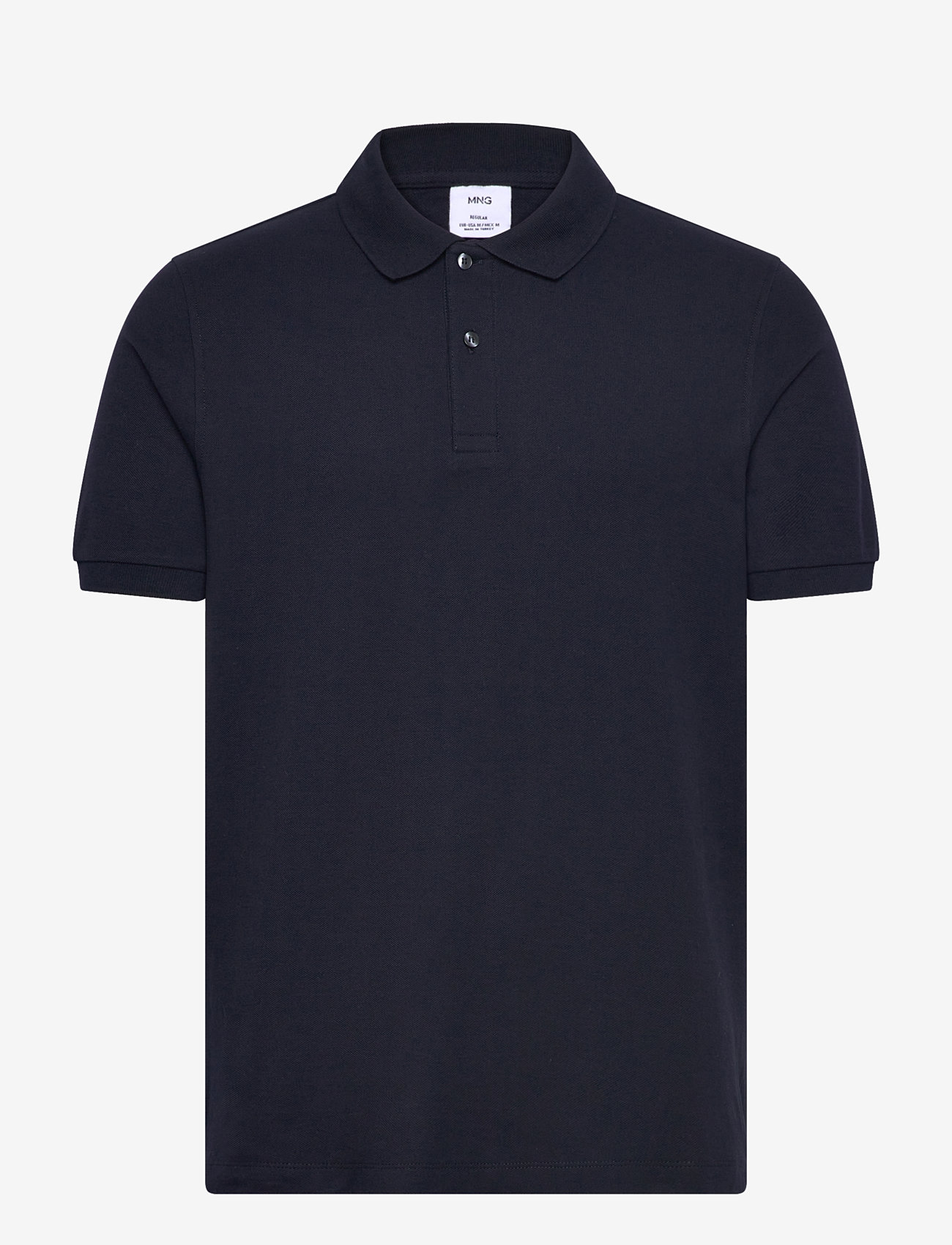 Mango - Regular-fit cotton piqué polo shirt - laveste priser - navy - 0