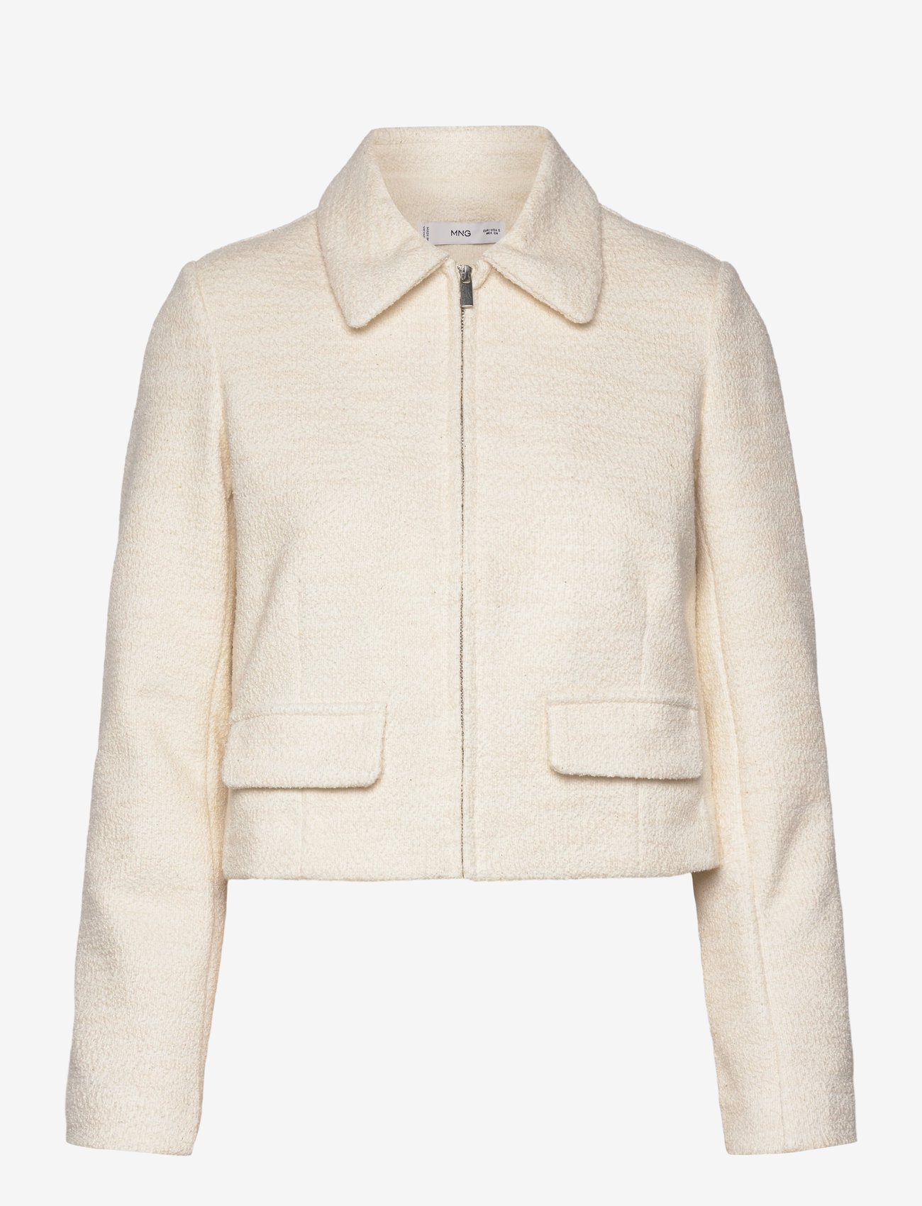 Mango - Cotton-blend jacket with lapel - light beige - 0